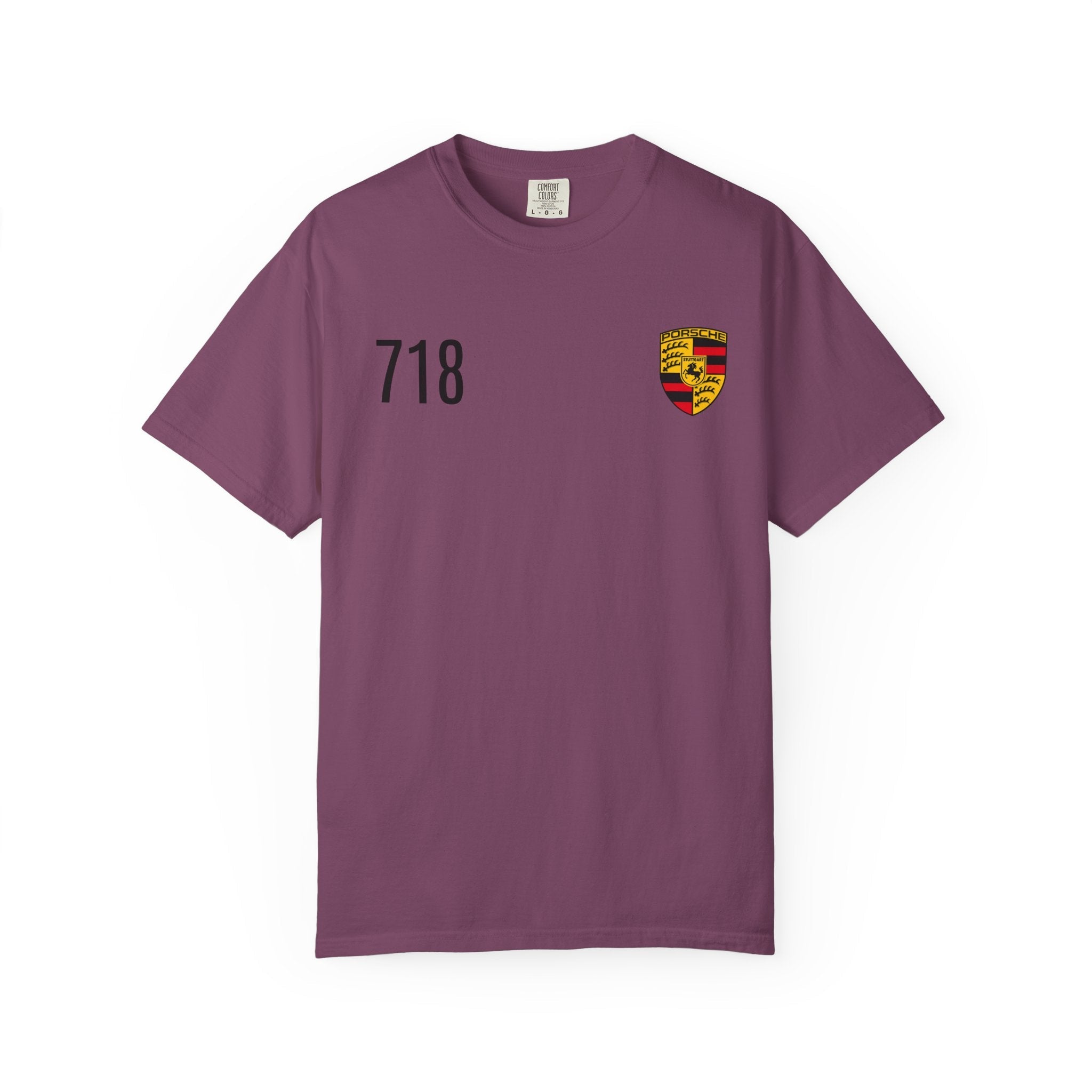 718 Shield T-Shirt — Minimal Porsche-Inspired Crest Tee - Etna Gift
