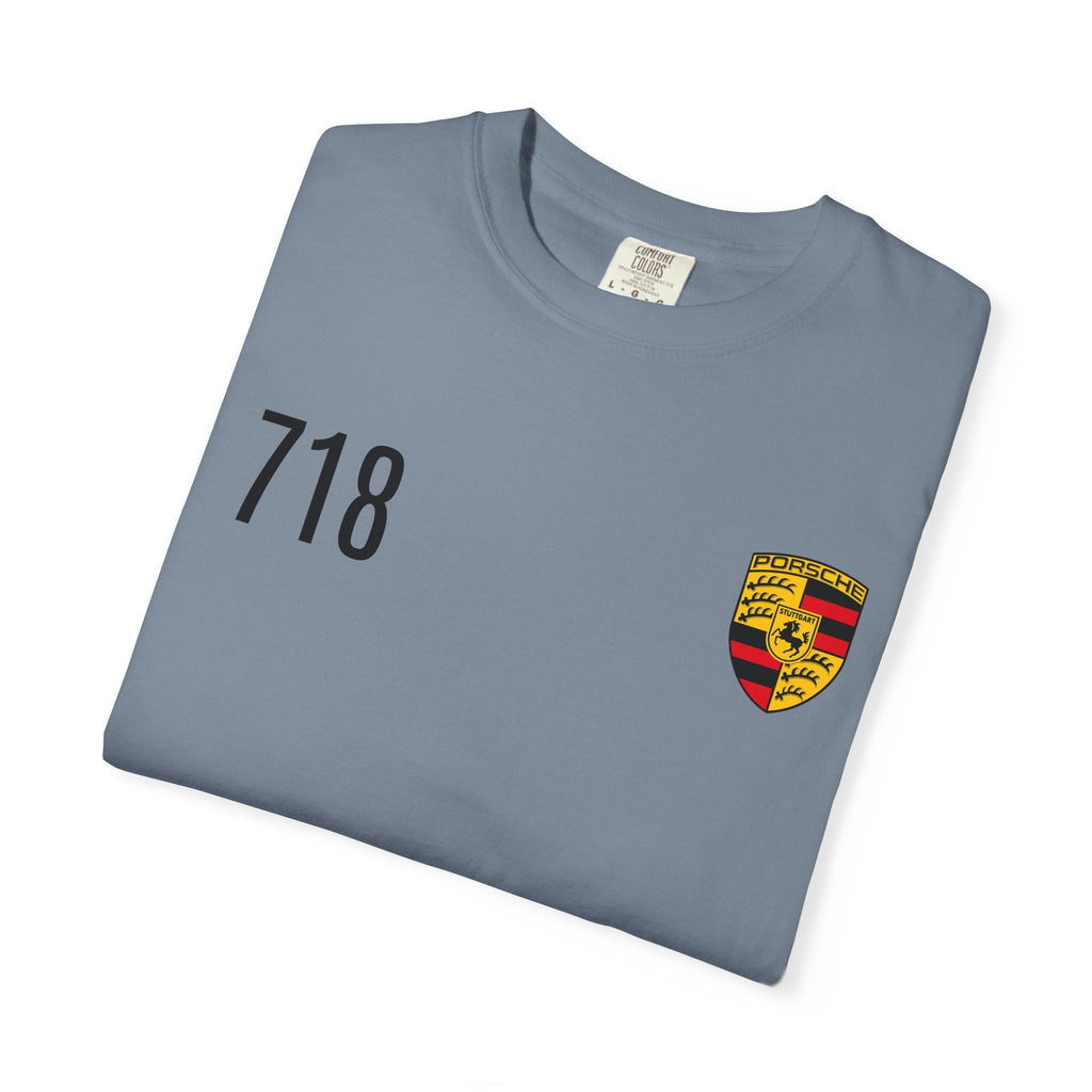 718 Shield T-Shirt — Minimal Porsche-Inspired Crest Tee - Etna Gift