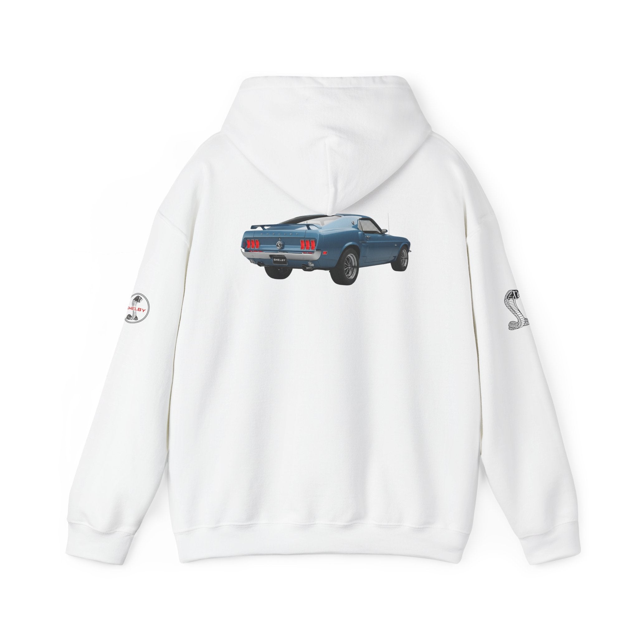 Classic Mustang Hoodie  Vintage Blue Pony Car Pullover