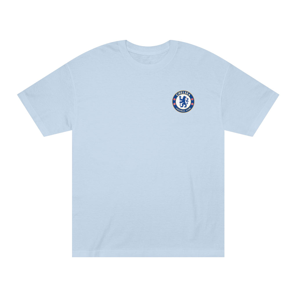 Chelsea Football Club Tee Minimal Crest Front & CHELSEA Back