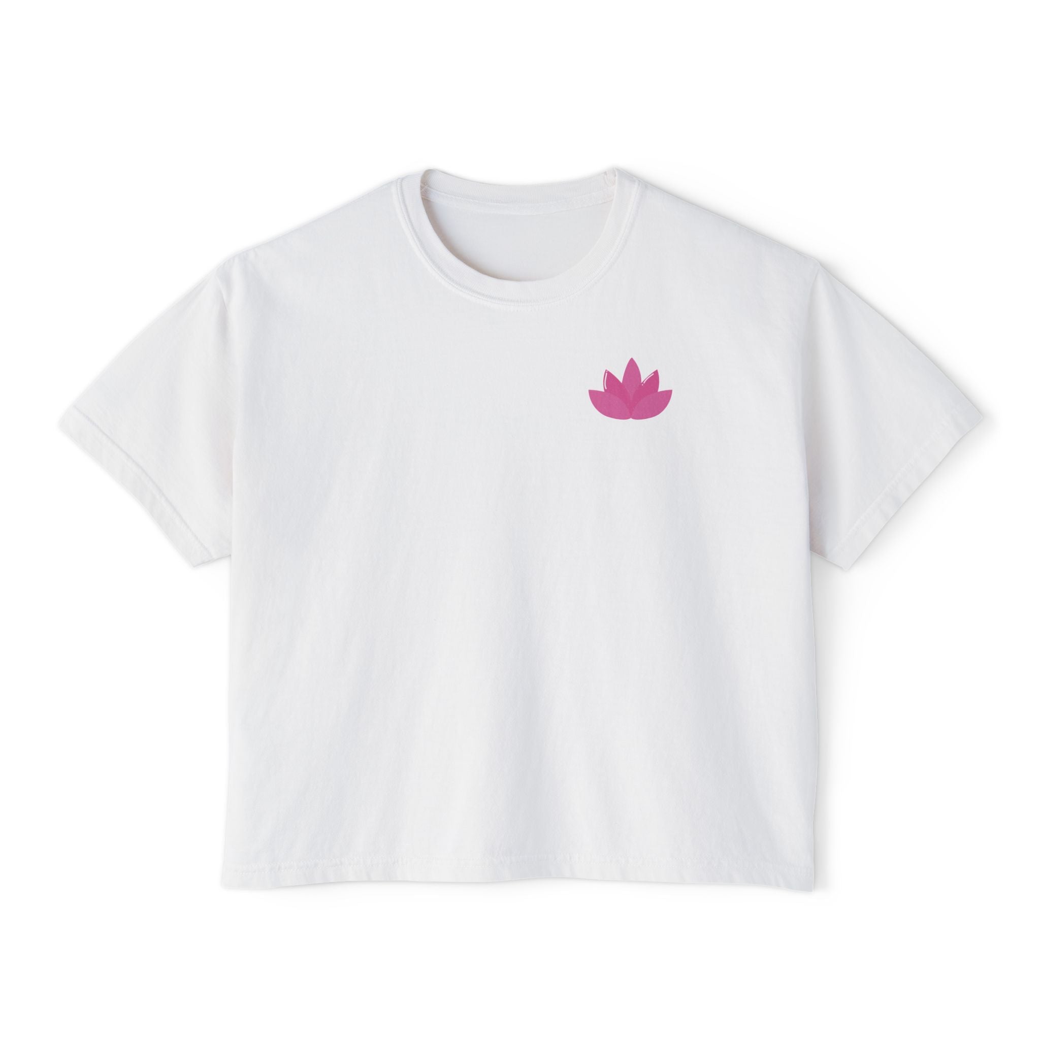 Yoga Time Women's Boxy Tee  Cute Lotus & Yoga Poses Graphic Shirt
