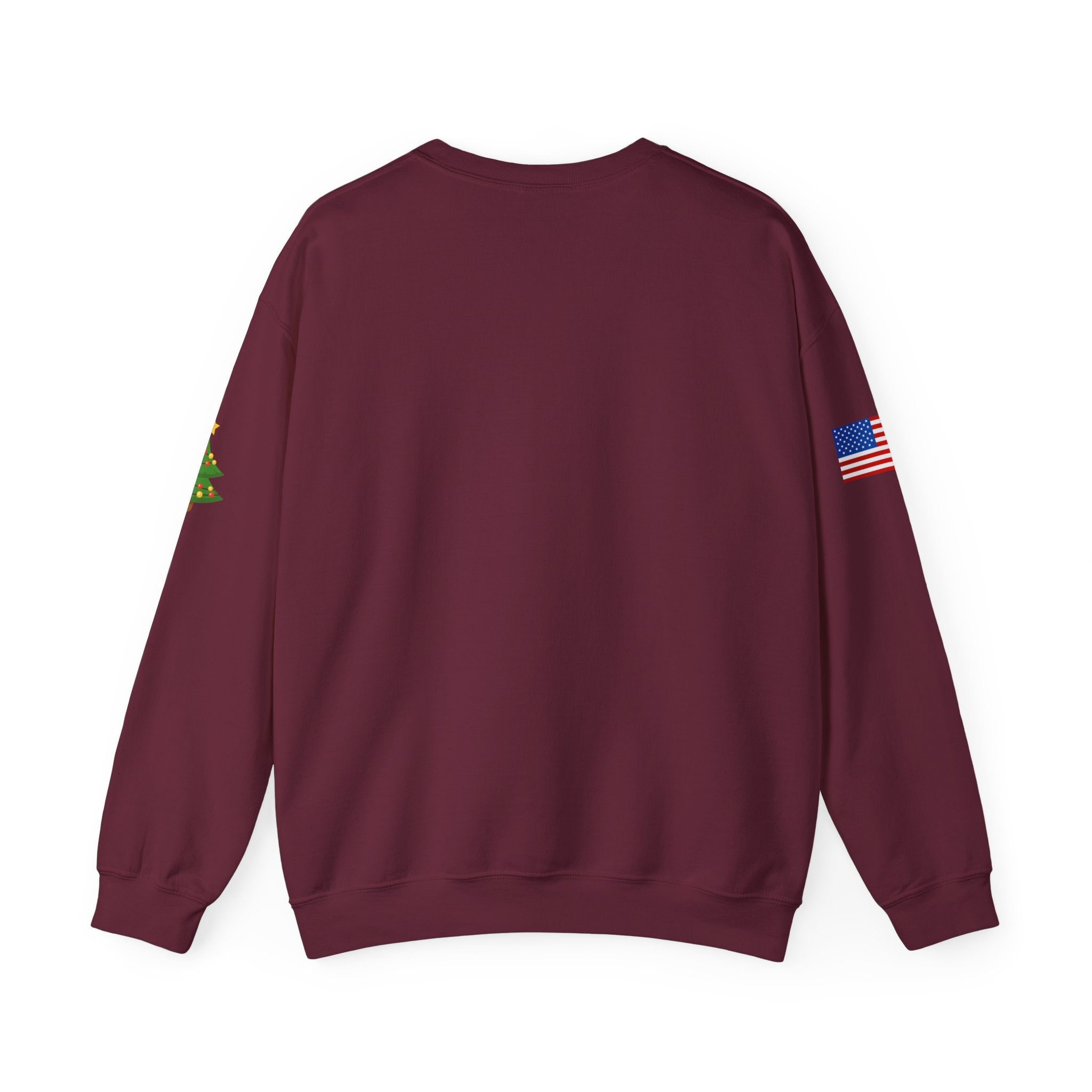 Merry Christmas Hanging Ornaments Sweatshirt Santa Reindeer Wreath Holiday