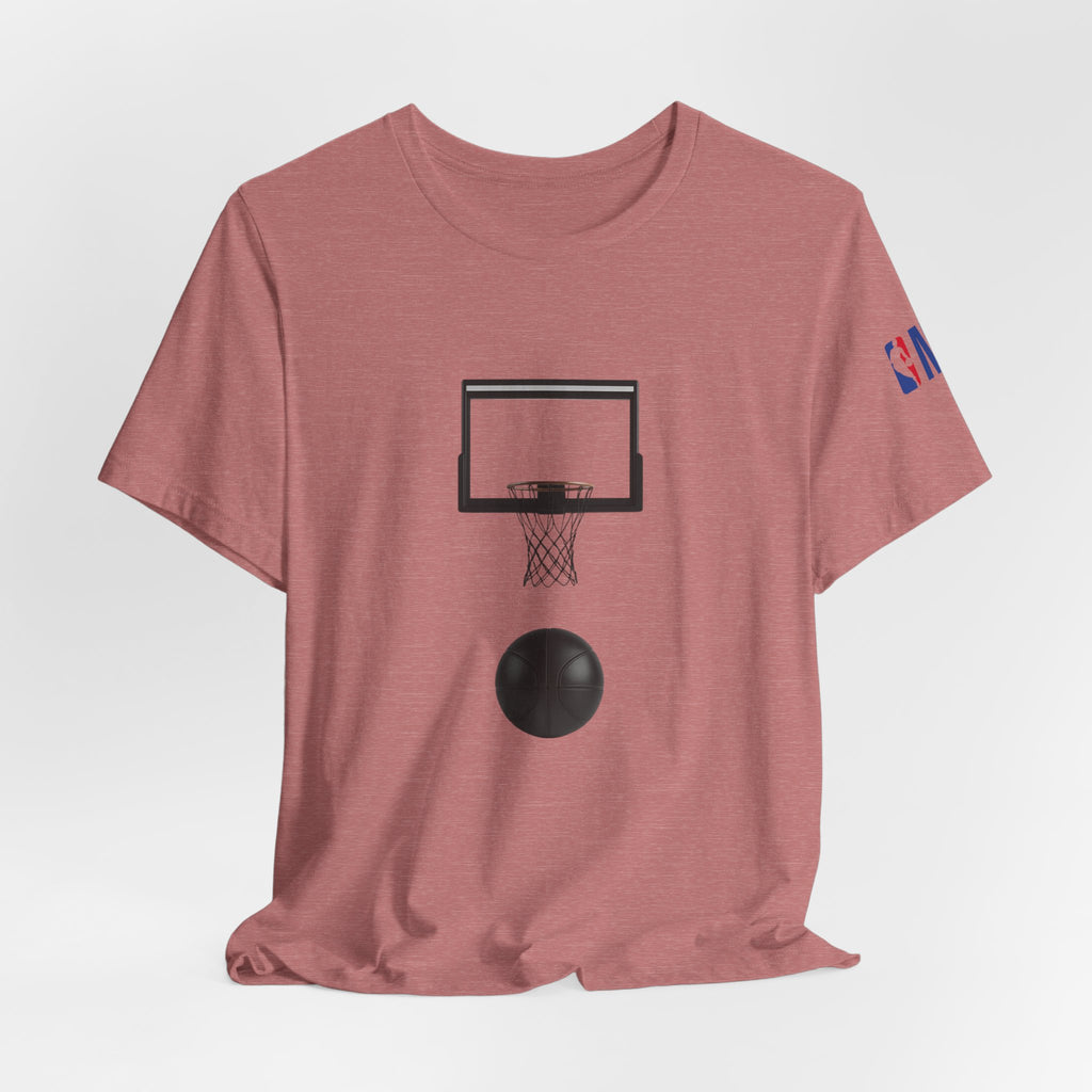 Basketball Silhouette Tee Hoop and Dunk Action