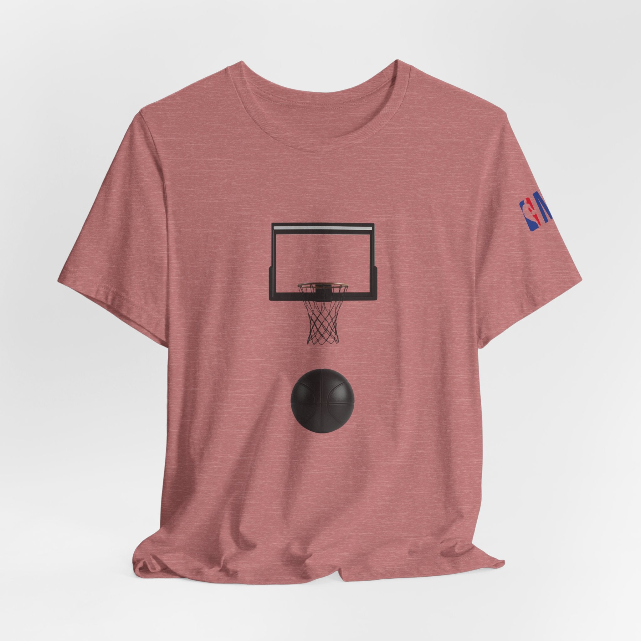 Basketball Silhouette Tee Hoop and Dunk Action