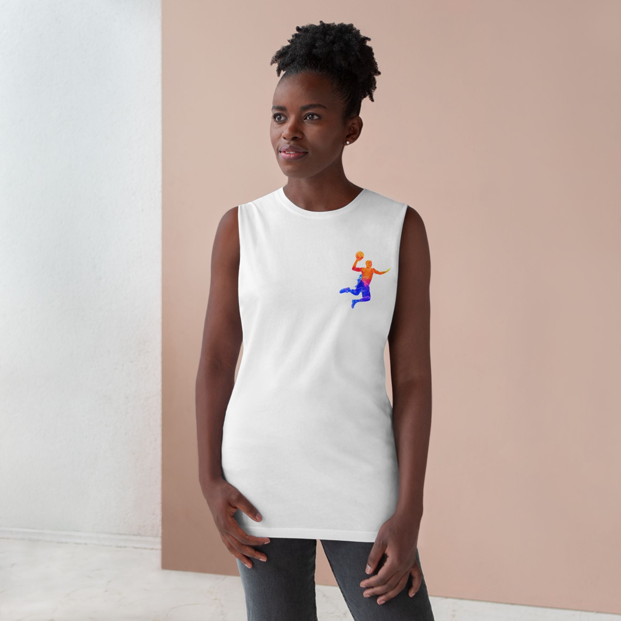 Basketball Tank Top  Colorful Player Graphic Athletic Workout Shirt