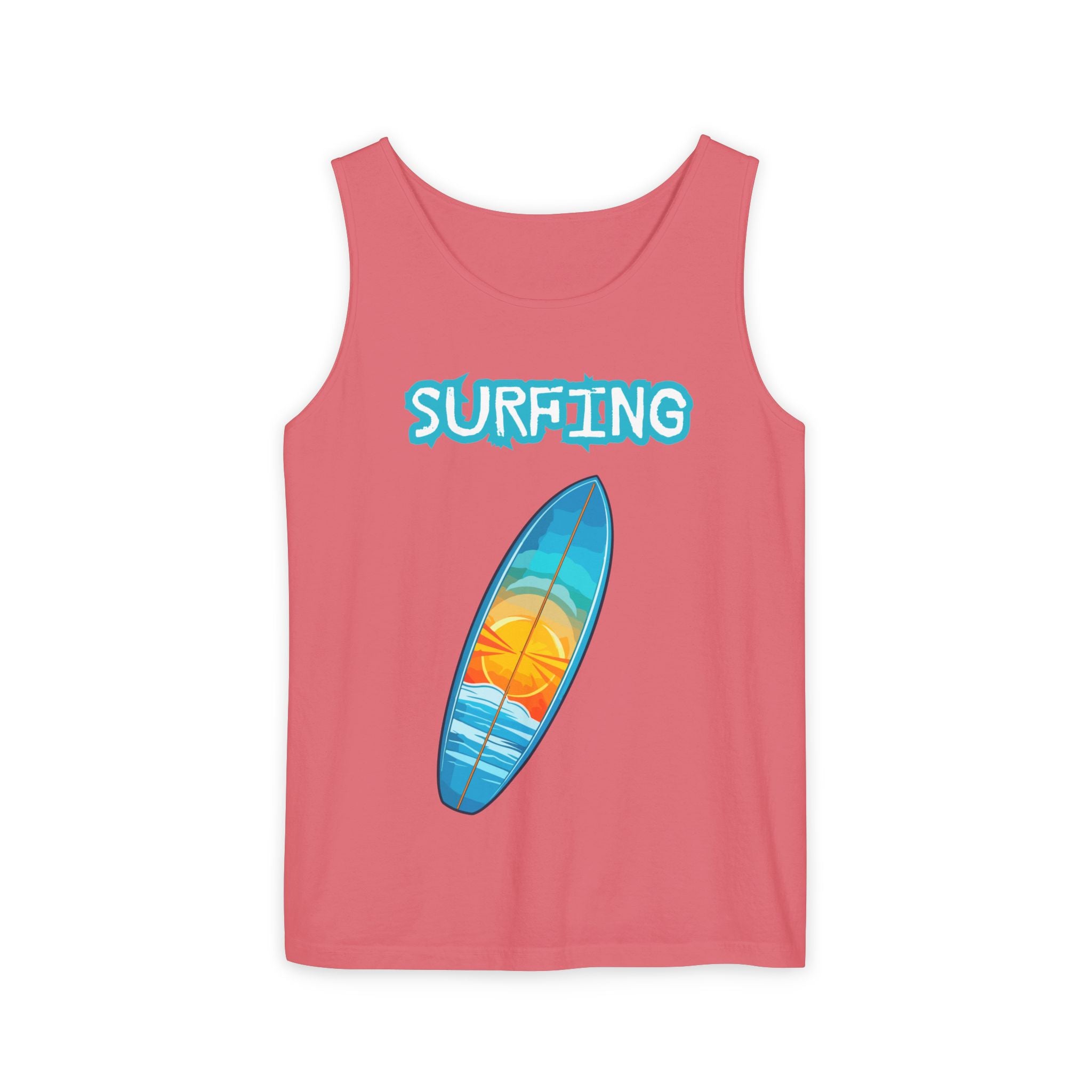 Surfing Tank Top  Sunset Surfboard Beach Tank for Surfers & Summer Lovers