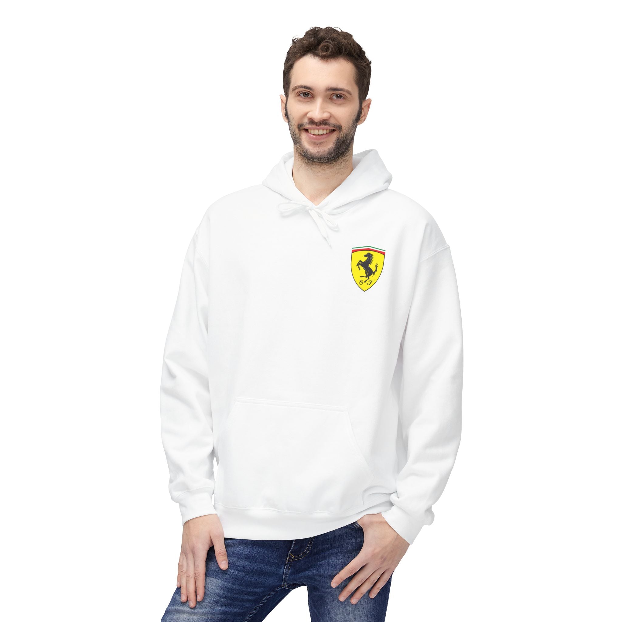 Vintage Ferrari F1 Racing Car Hoodie | Prancing Horse Crest