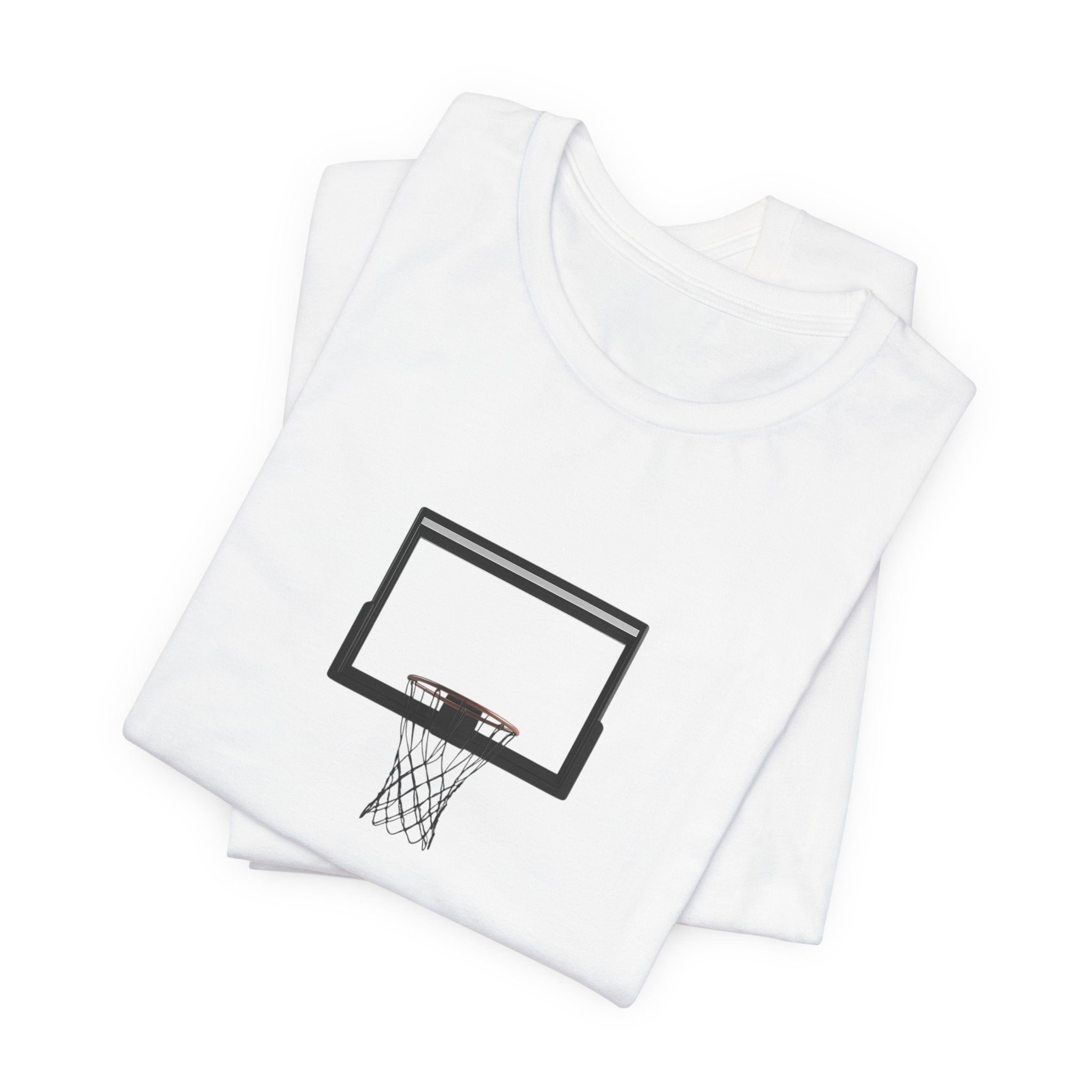 Basketball Silhouette Tee Hoop and Dunk Action
