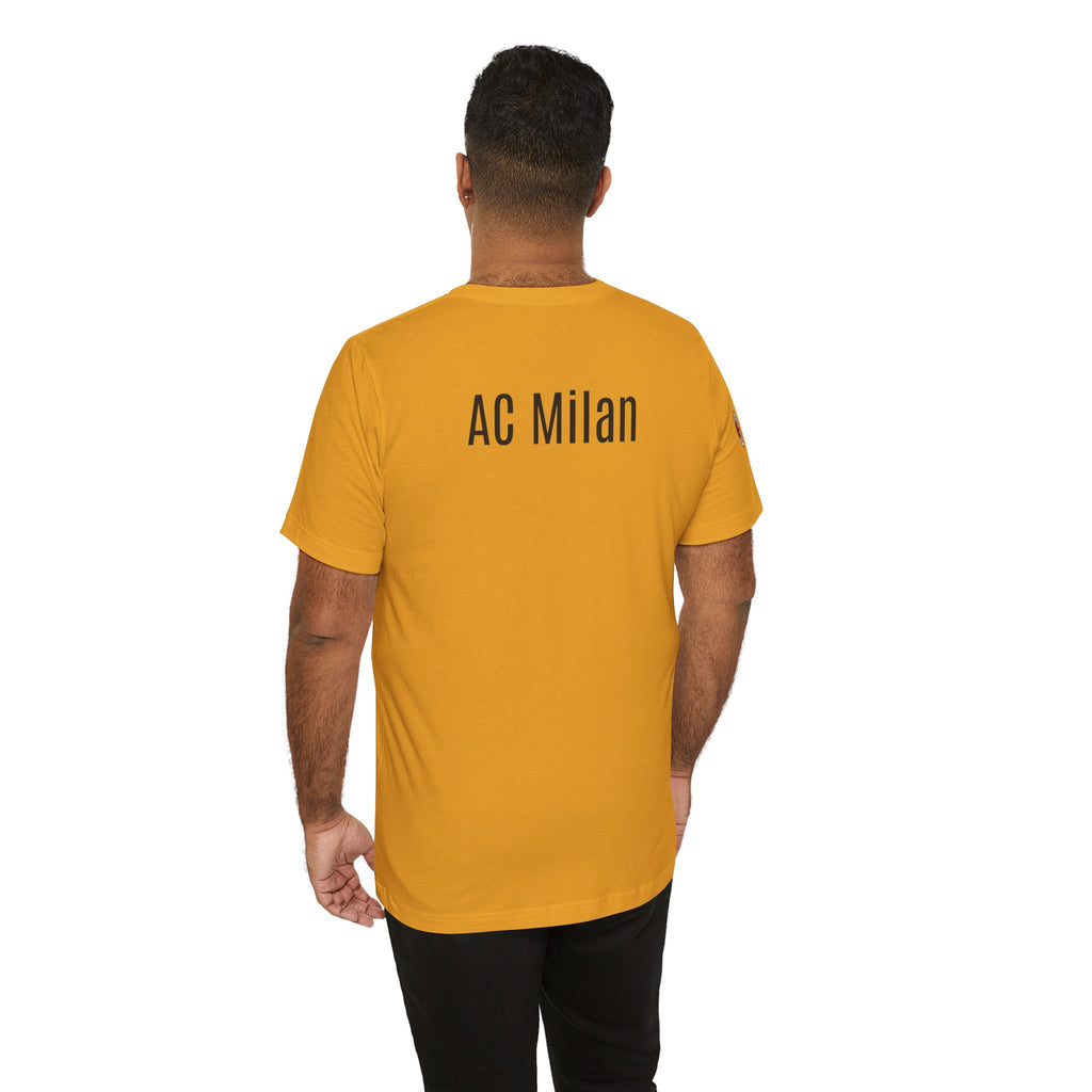 AC Milan Crest T-Shirt Minimal Soccer Tee with 'AC Milan' Back Print