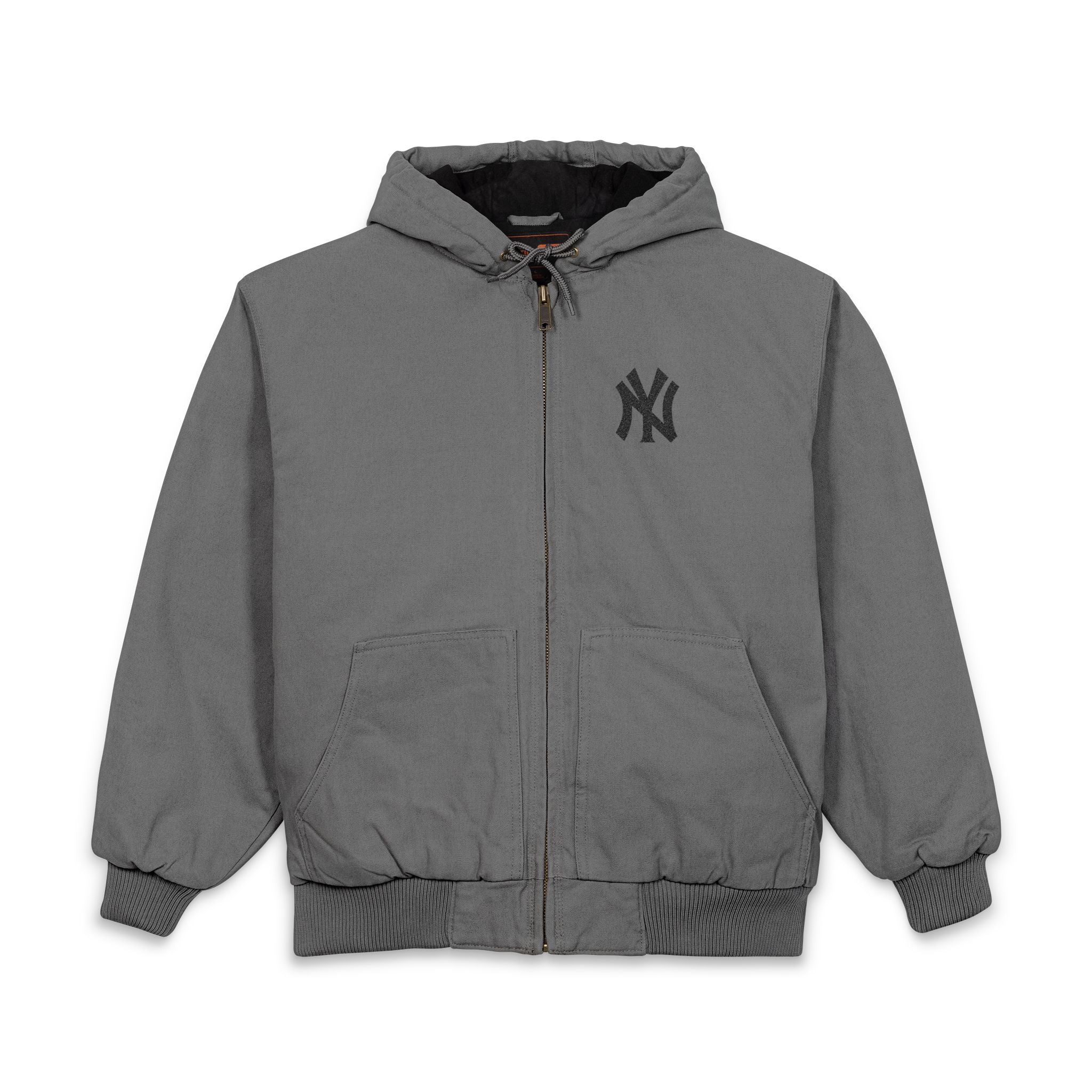 Embroidered Hooded Work Jacket Heavy Duck Cloth Hooded Jacket