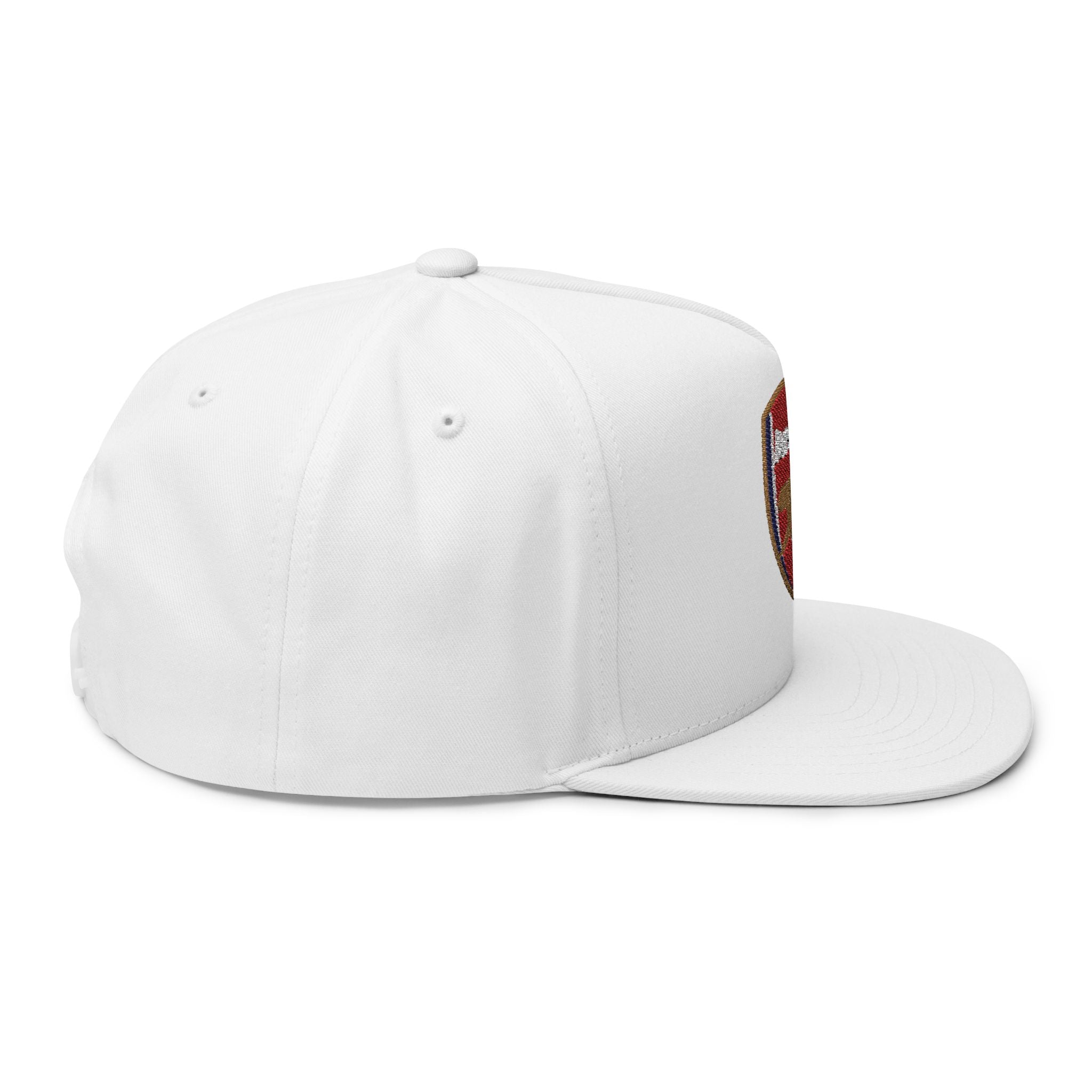Arsenal Embroidered Flat Bill Cap  White Snapback Hat