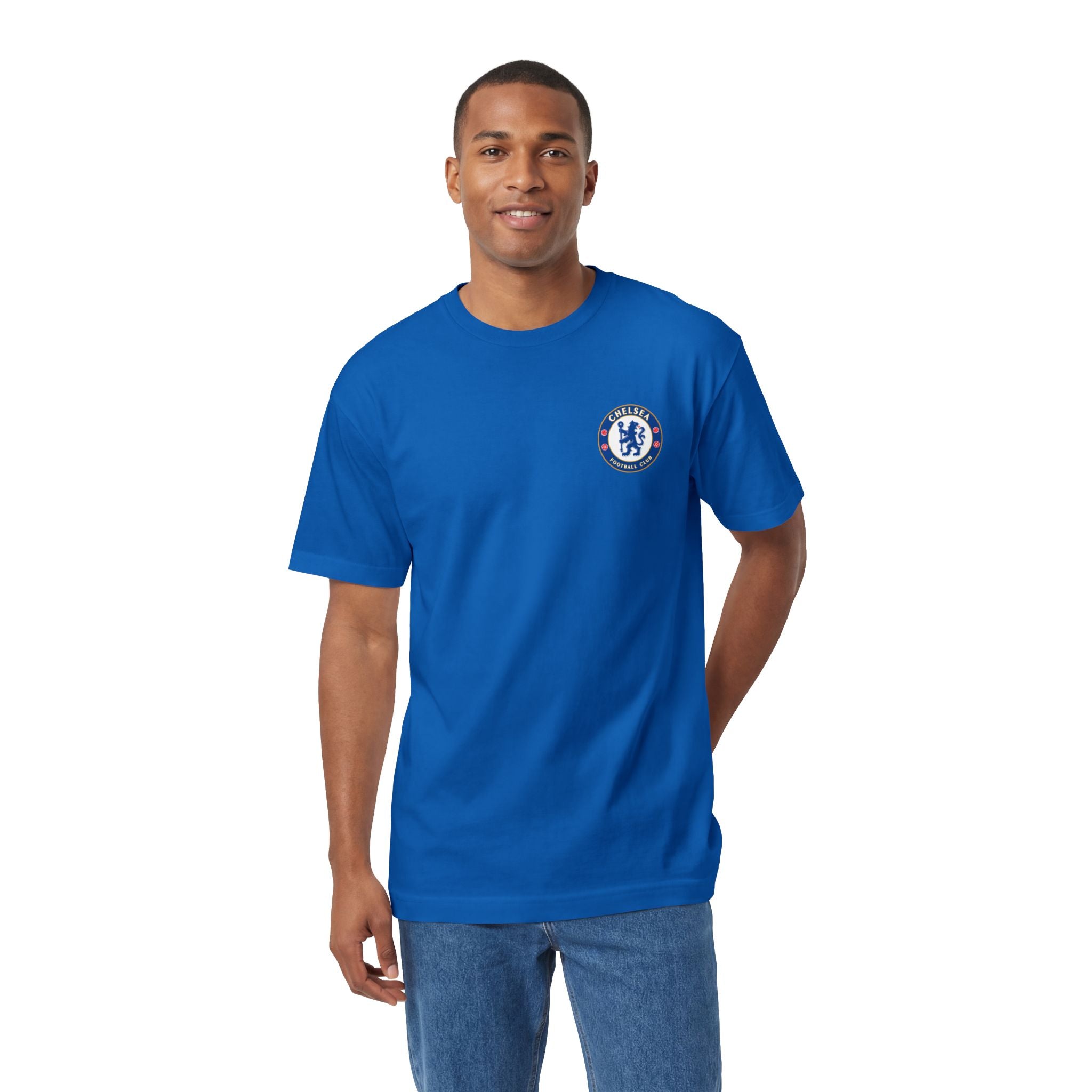 Chelsea Football Club Tee Minimal Crest Front & CHELSEA Back