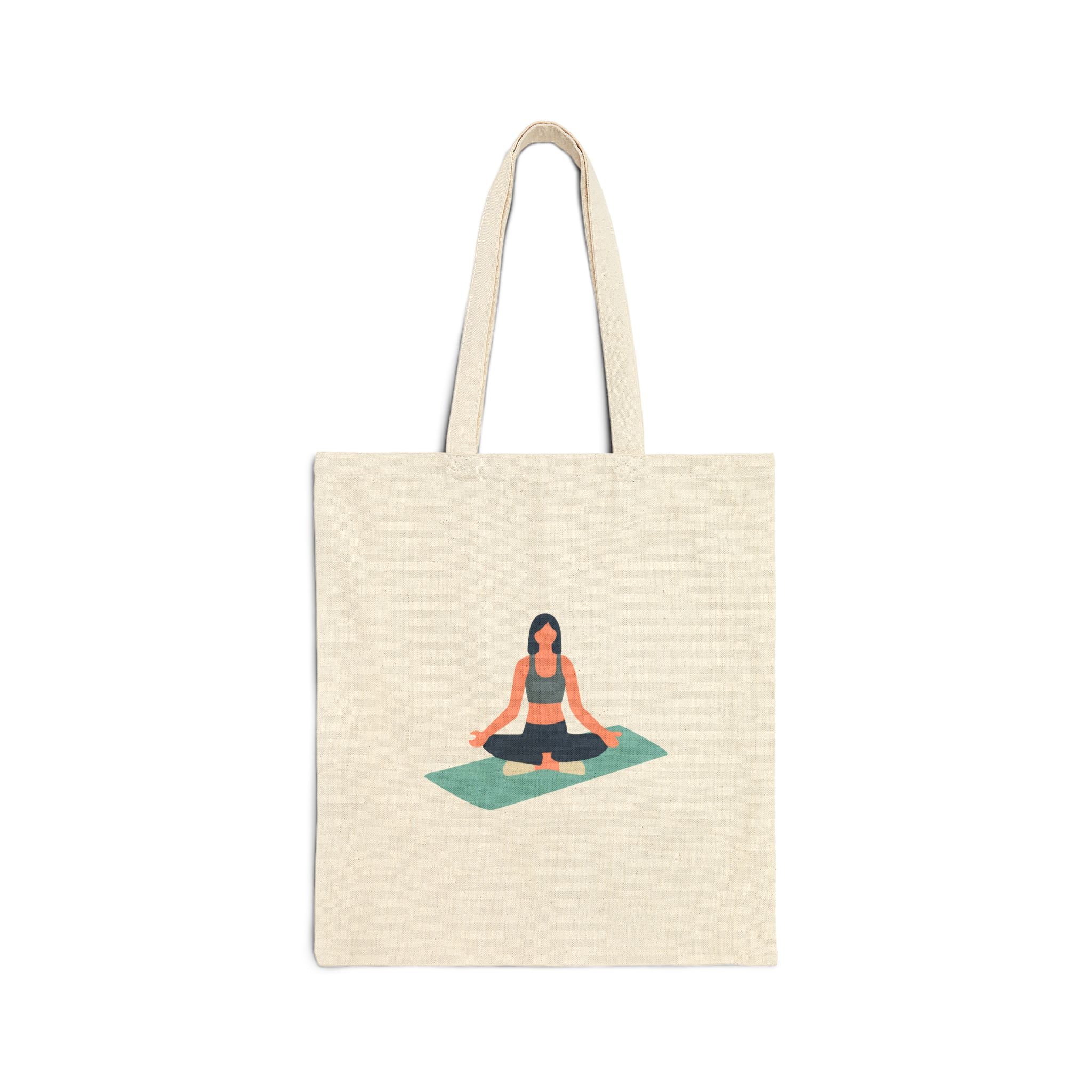Yoga Lotus Tote Bag  Canvas Meditation Beach Grocery Tote