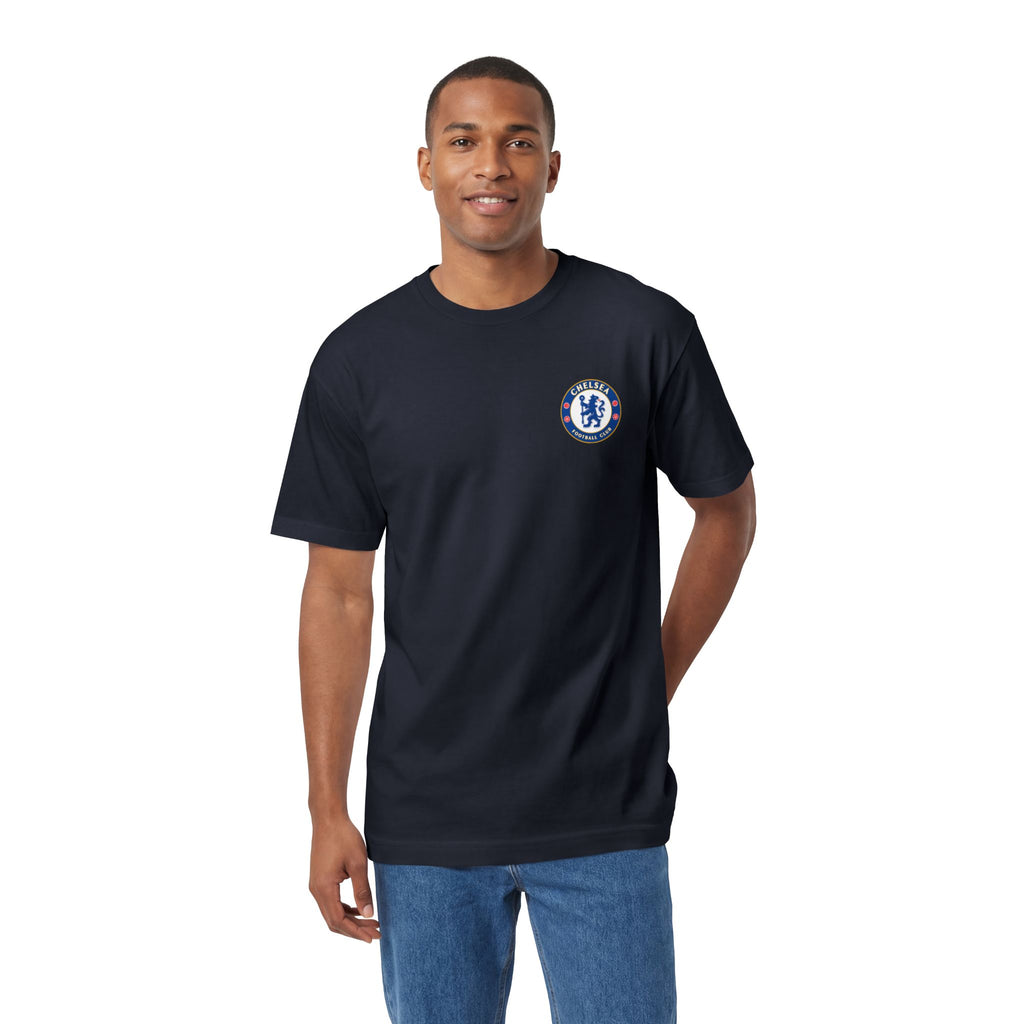 Chelsea Football Club Tee Minimal Crest Front & CHELSEA Back