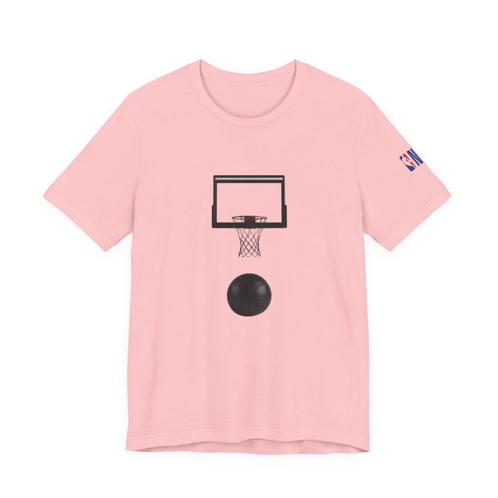 Basketball Silhouette Tee Hoop and Dunk Action