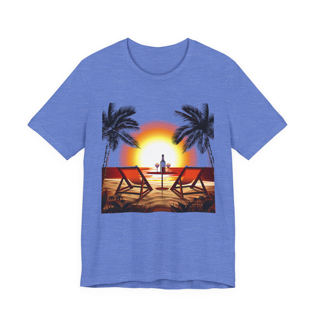 Beach Sunset with Palm Trees Tee Tropical Sunset T-Shirt