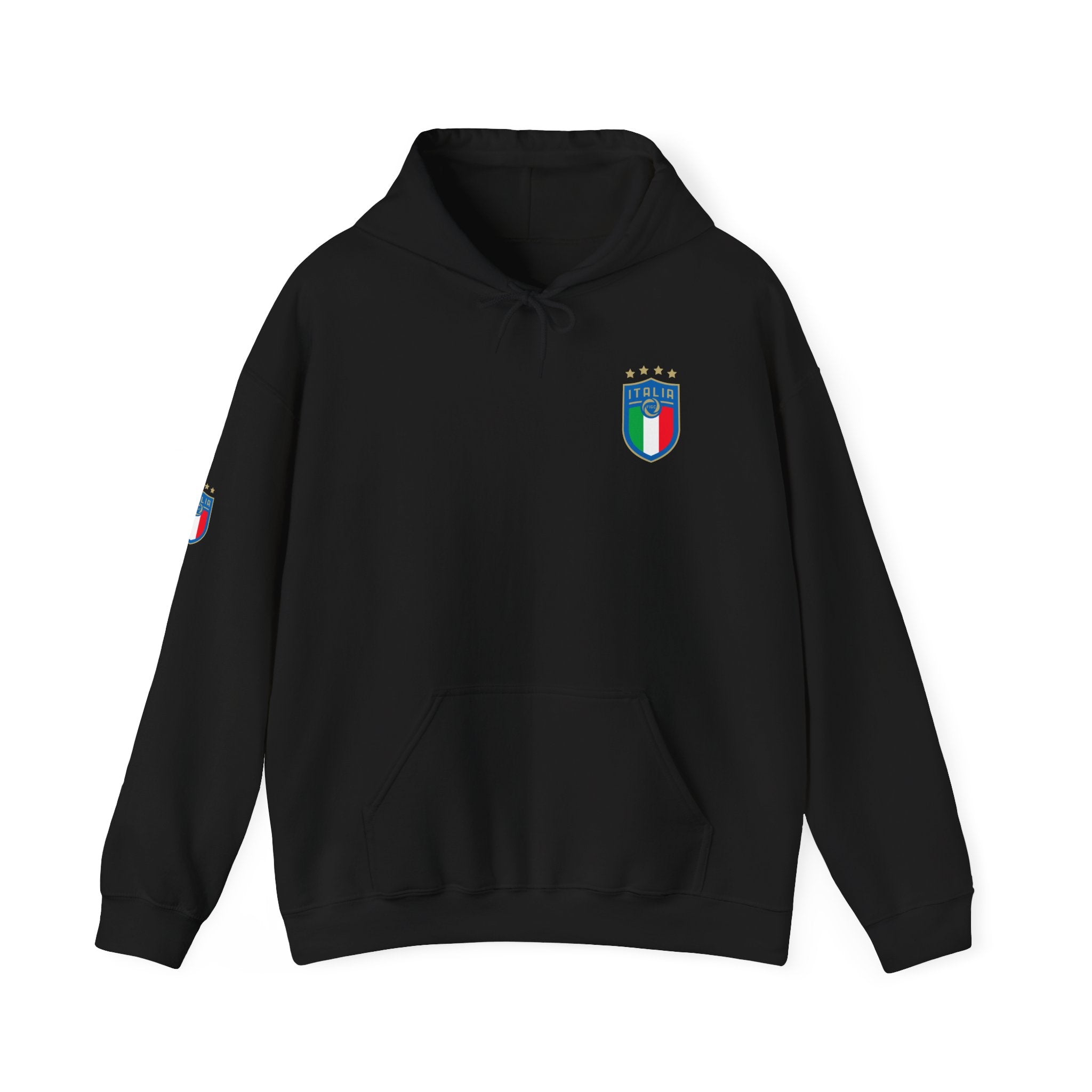 Italia Crest Hoodie Italian Flag Soccer Pullover
