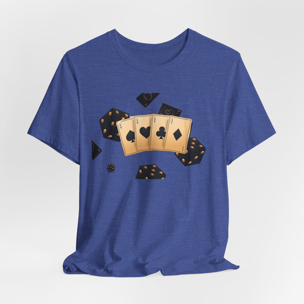 Gold Playing Cards tee Poker Card Suit Design