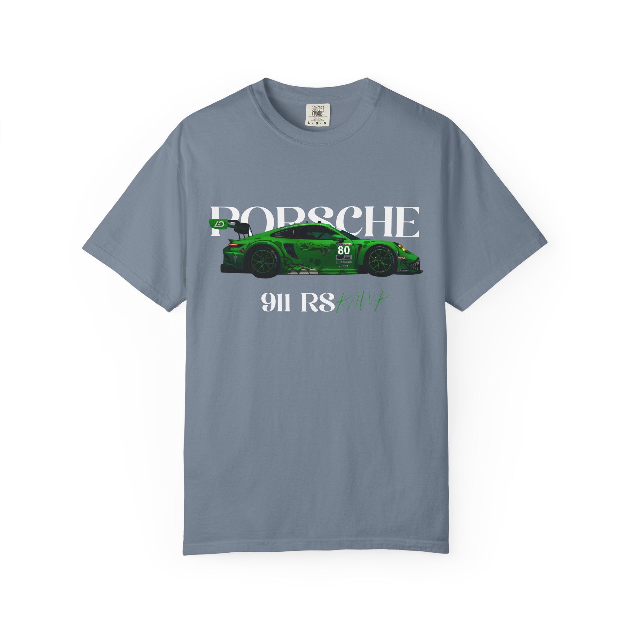 Porsche 911 RS Racing Tee  Green GT Car Graphic T-Shirt