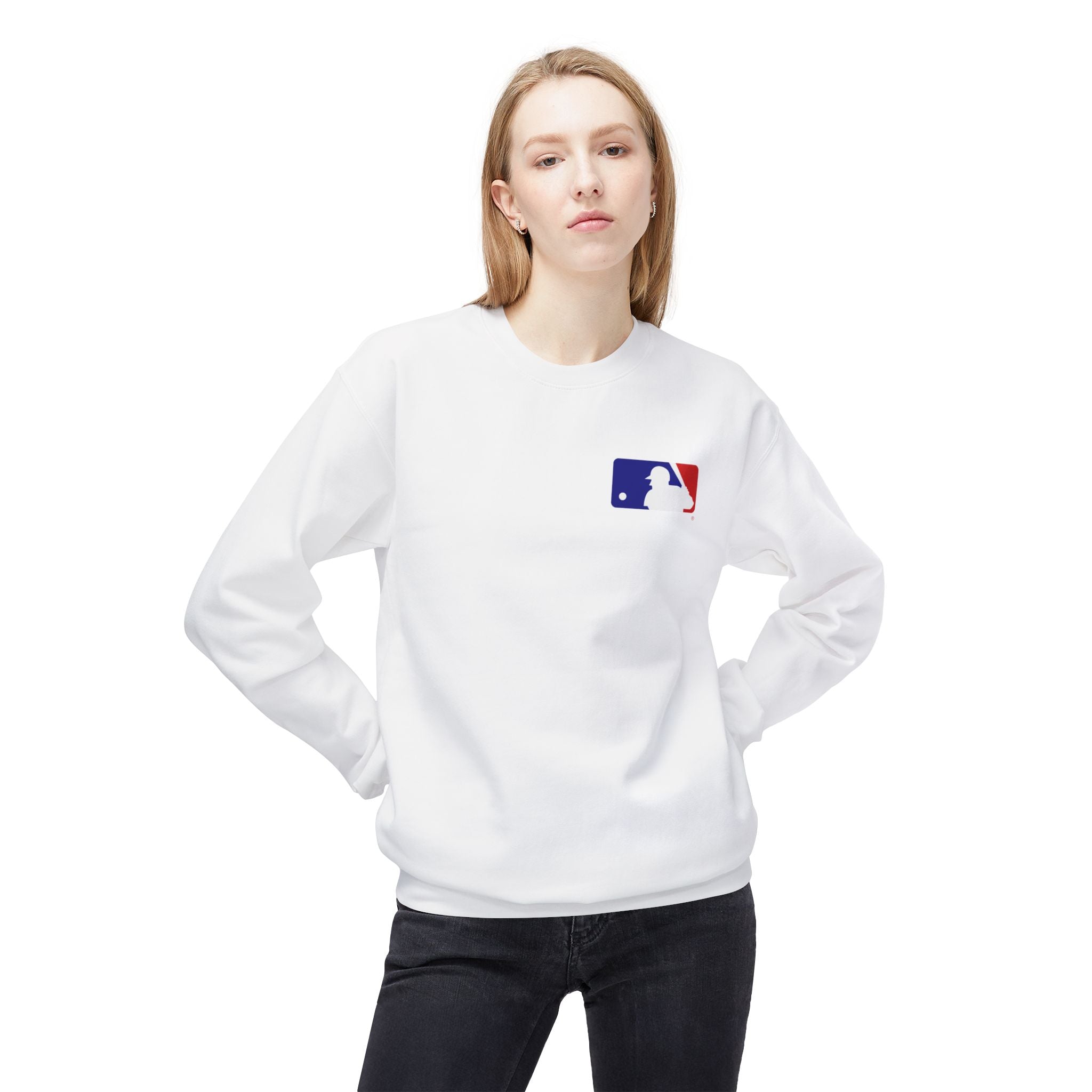 Baseball Silhouette Sweatshirt | Small Chest Logo, MLB Style