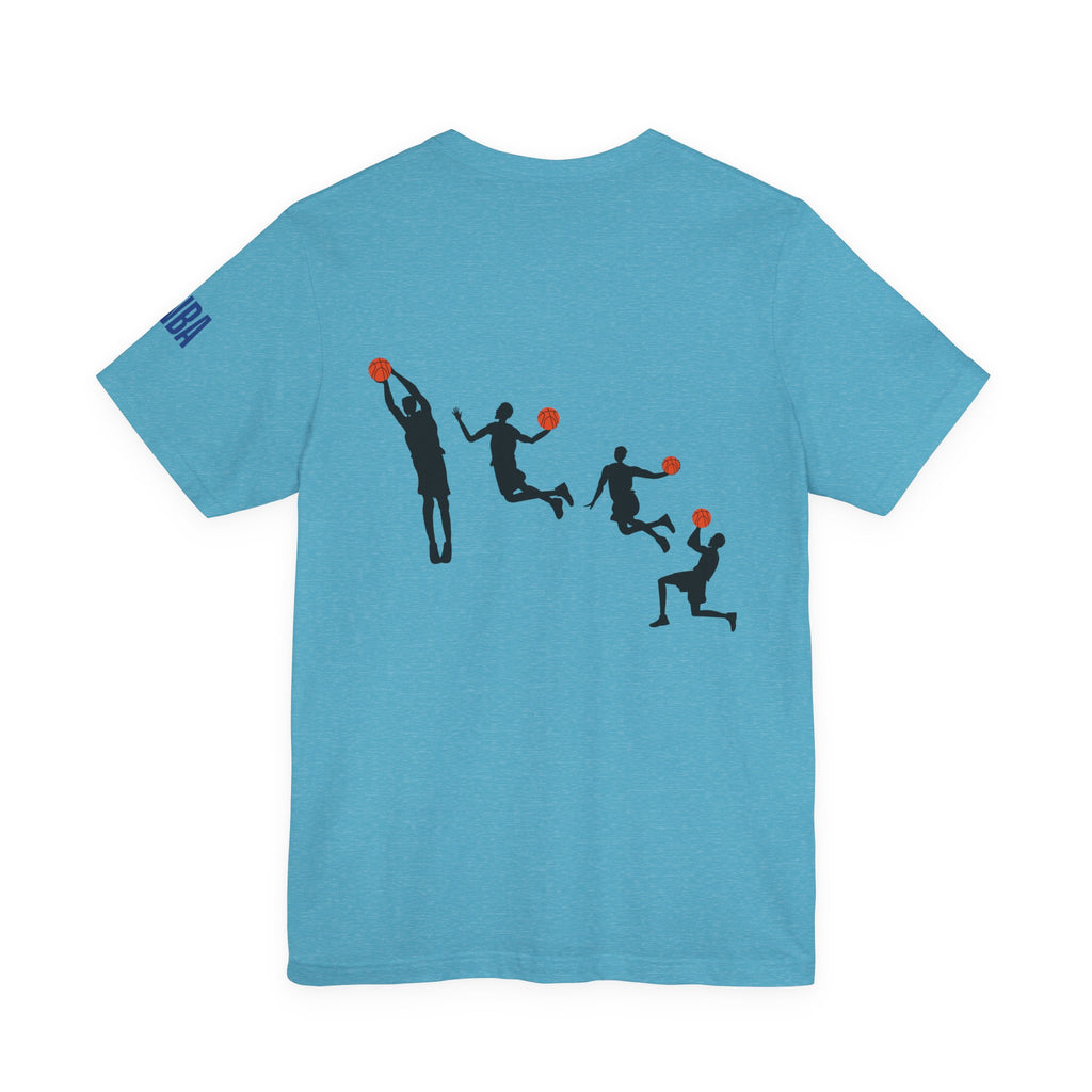 Basketball Silhouette Tee Hoop and Dunk Action