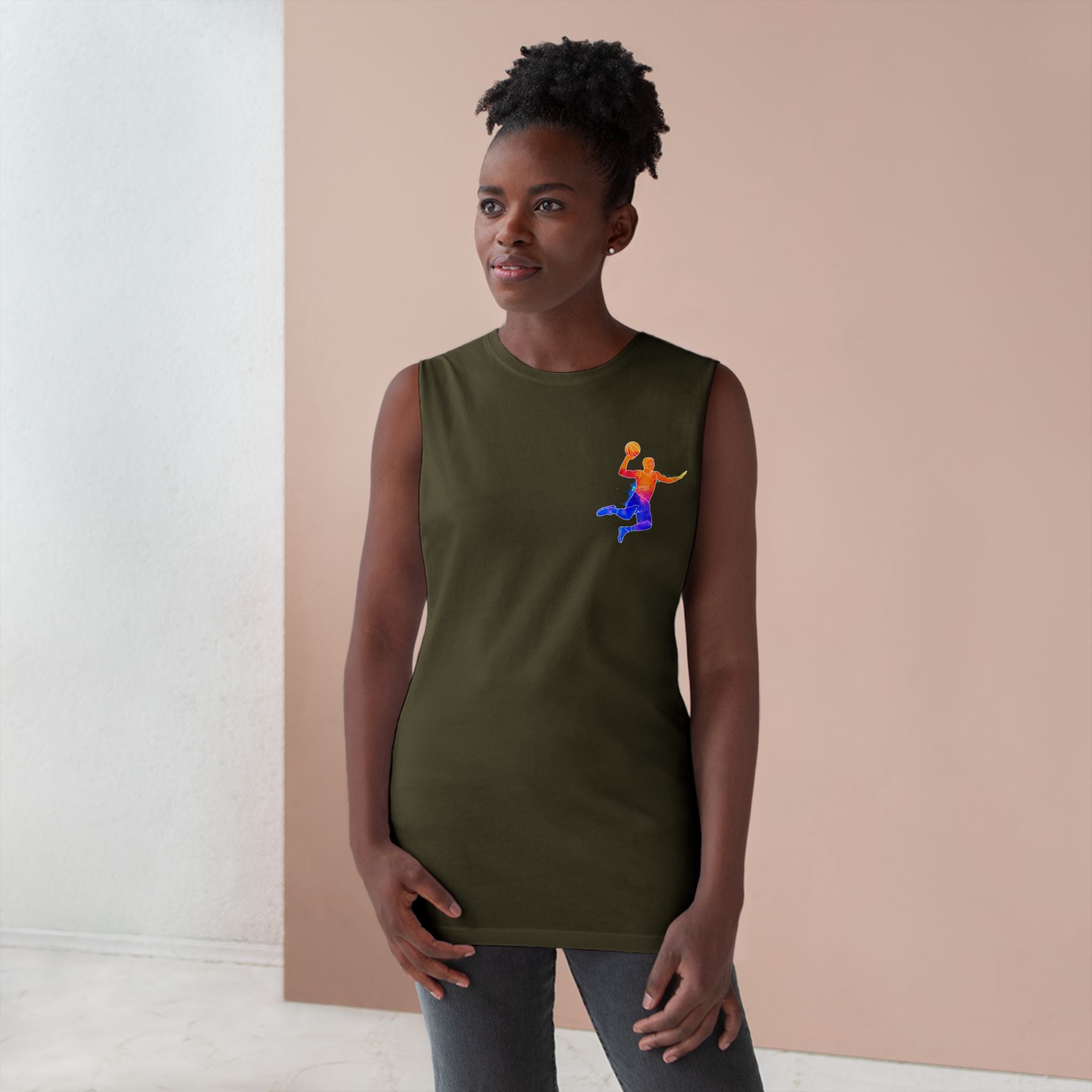 Basketball Tank Top  Colorful Player Graphic Athletic Workout Shirt