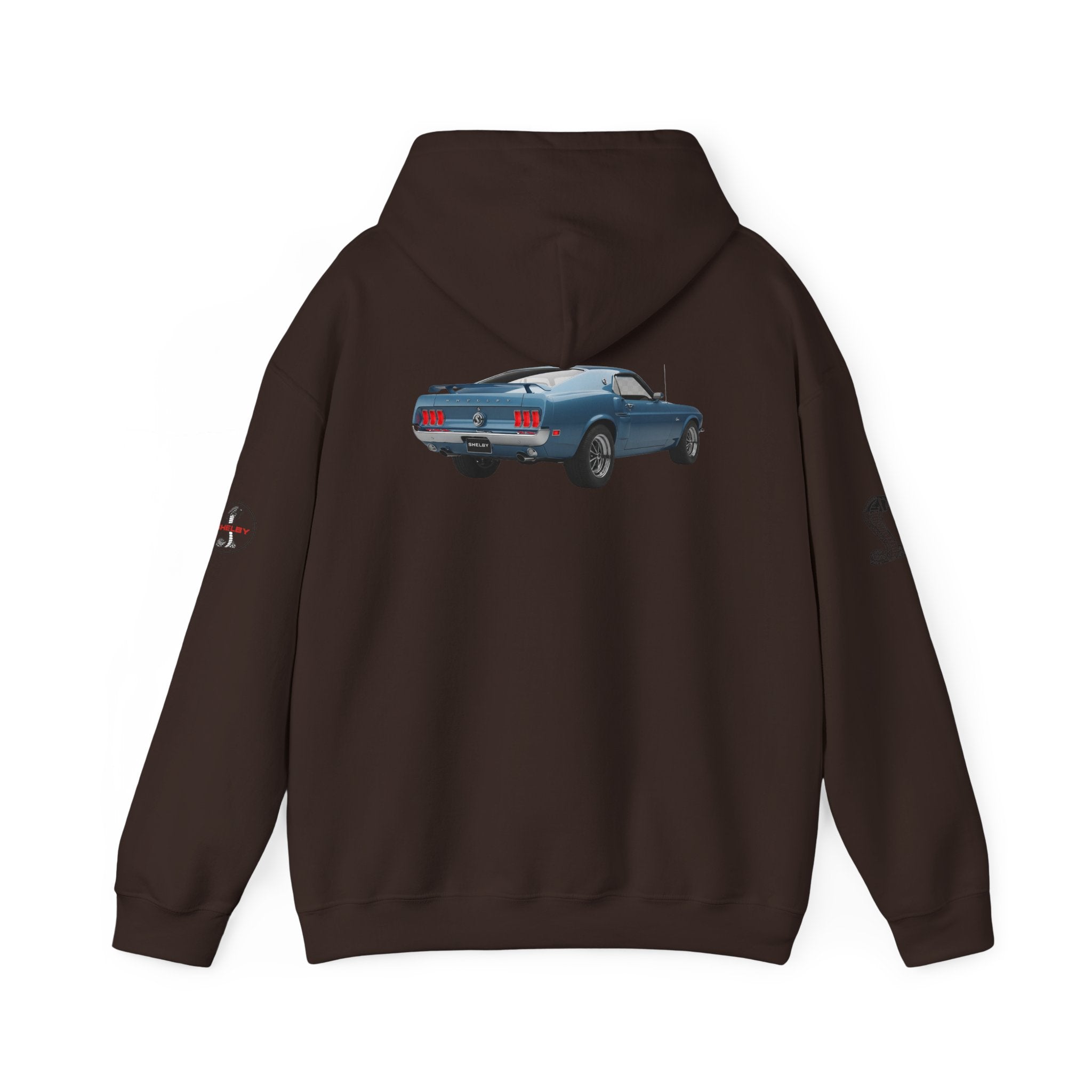 Classic Mustang Hoodie  Vintage Blue Pony Car Pullover
