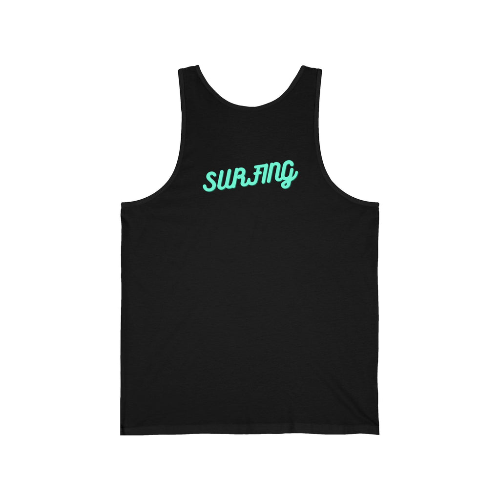 Surfboard Graphic Tank Top Tropical Sunset Surfing Design