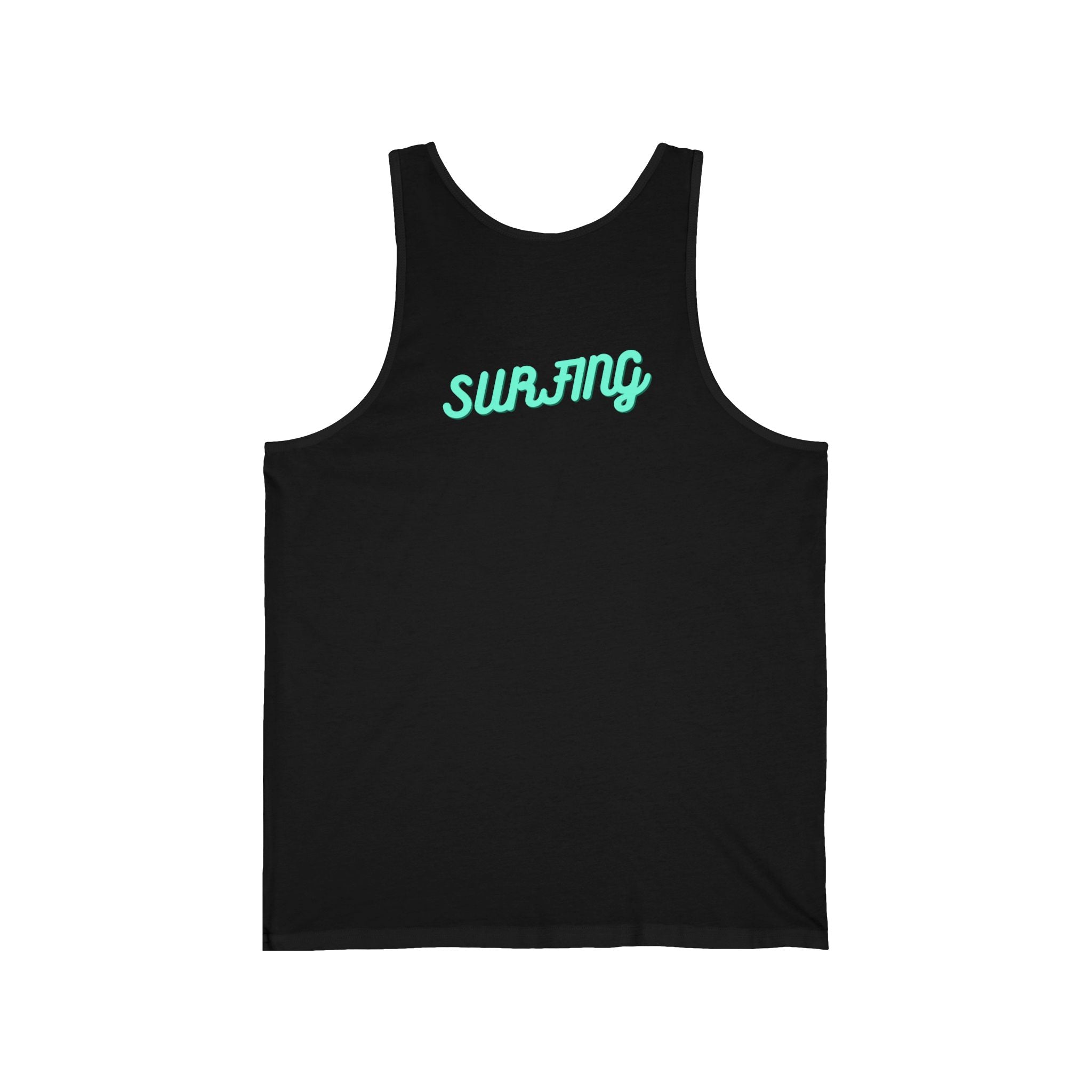 Surfboard Graphic Tank Top Tropical Sunset Surfing Design