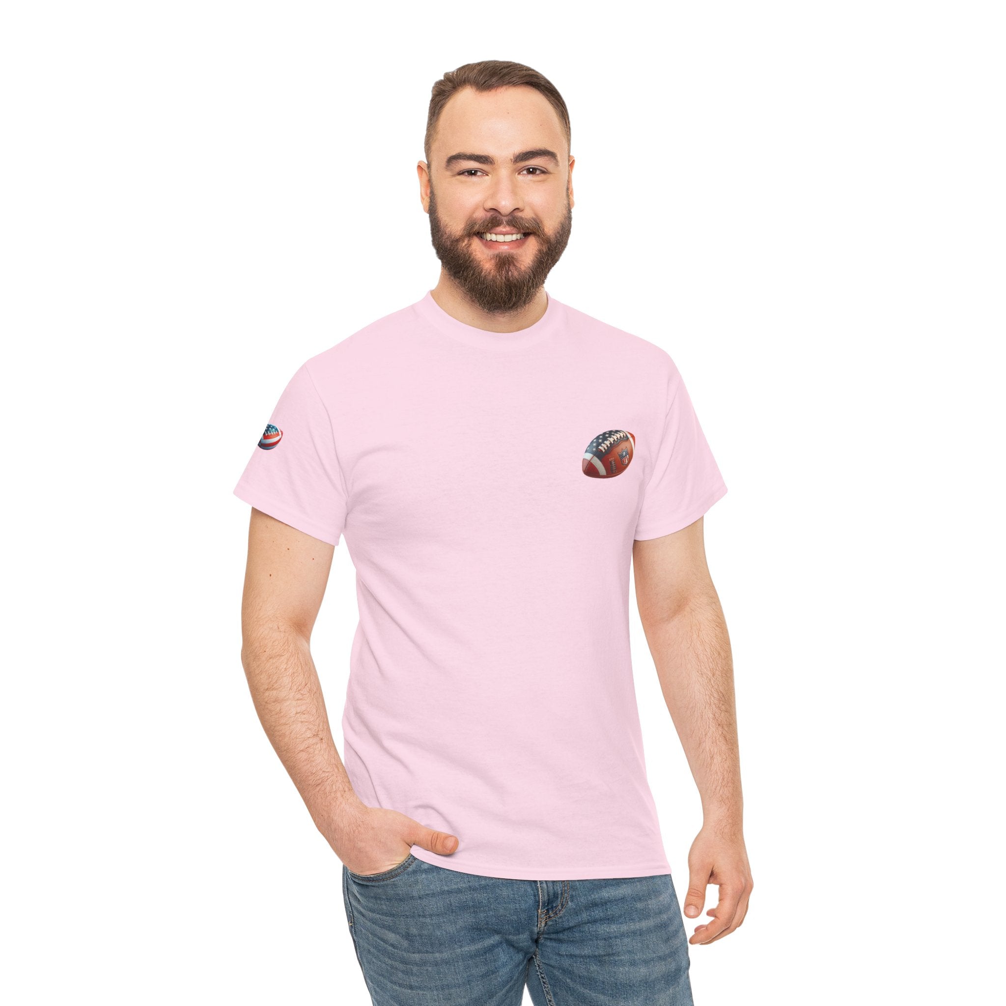 Football Player Graphic Tee  Retro Gridiron Jersey Design