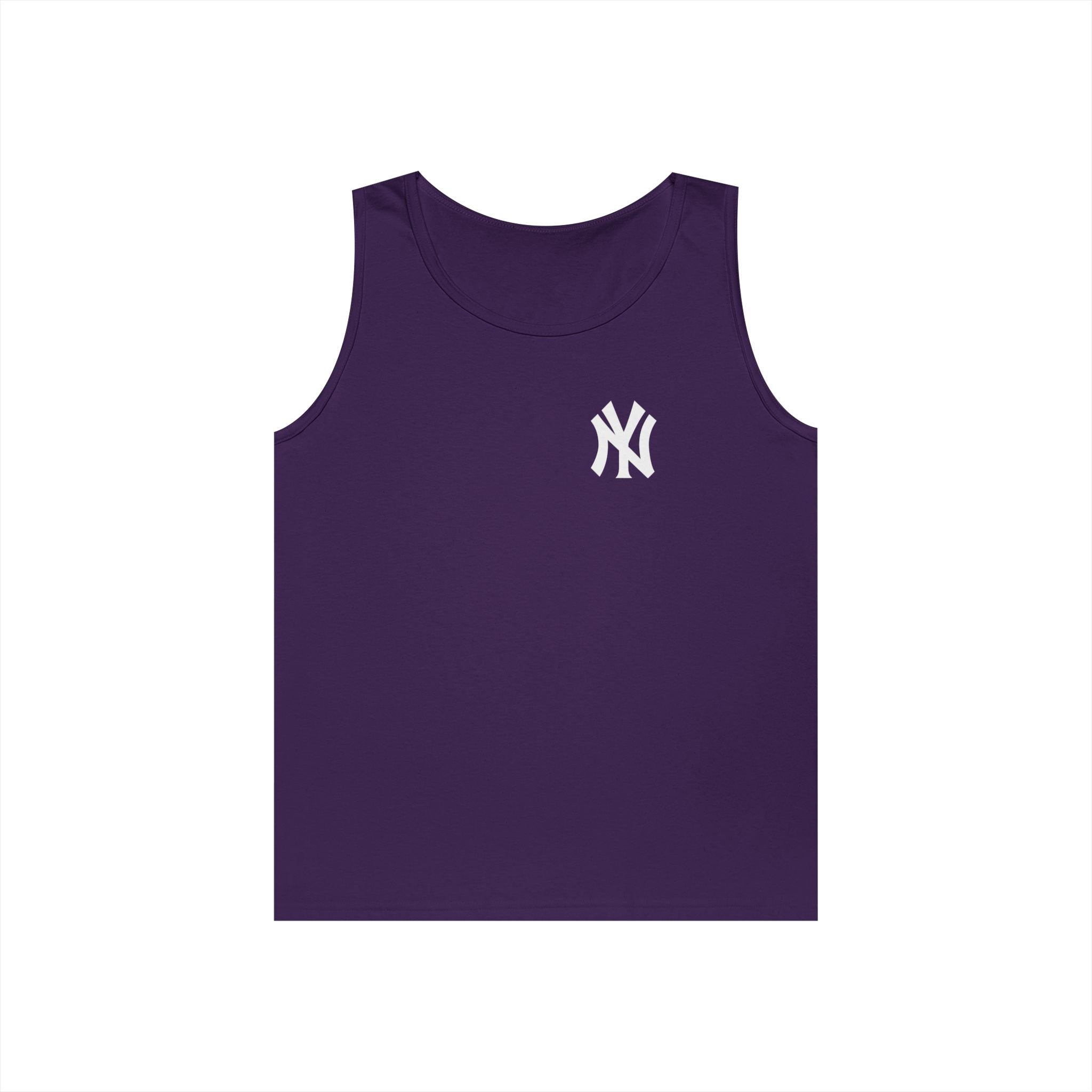 NYC Brooklyn Tank Top  Minimal Yankees Logo Front, Red NYC Back Streetwear