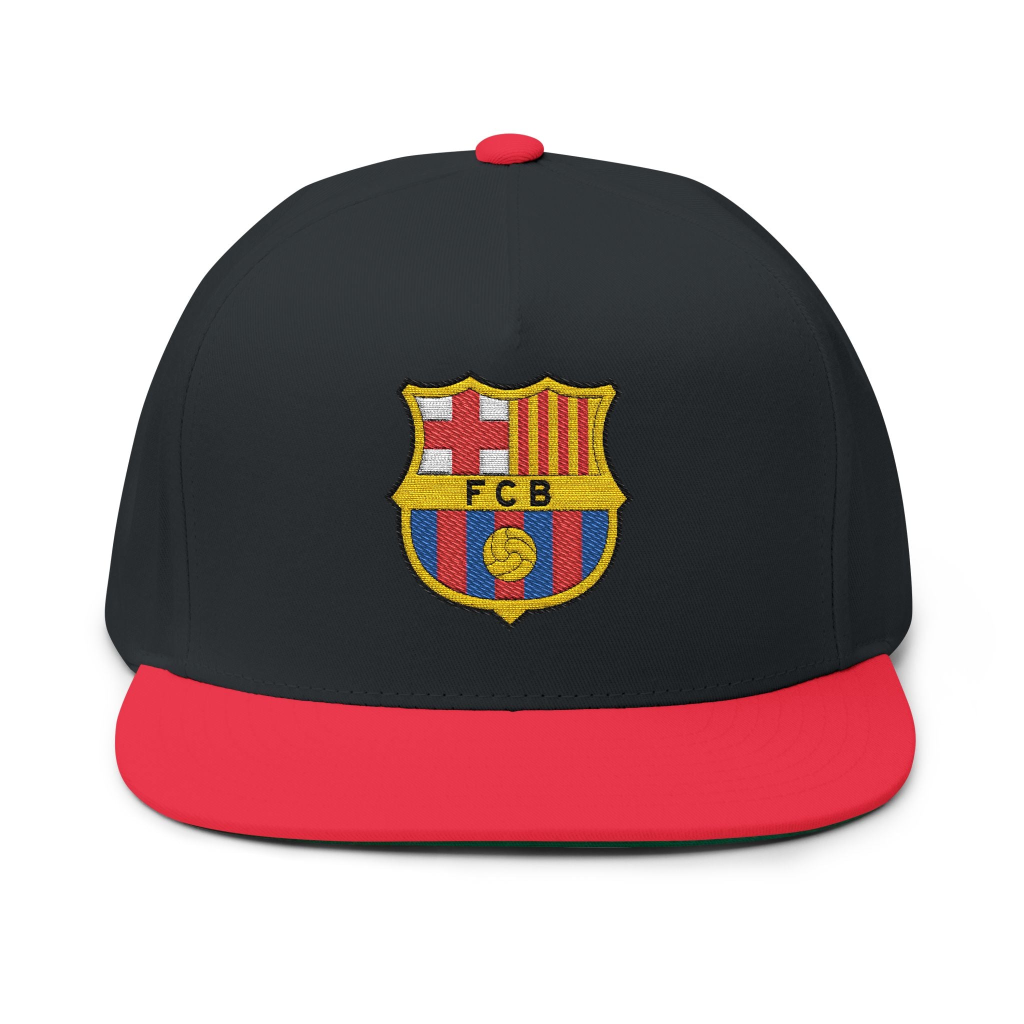 Barcelona Embroidered Flat Bill Cap