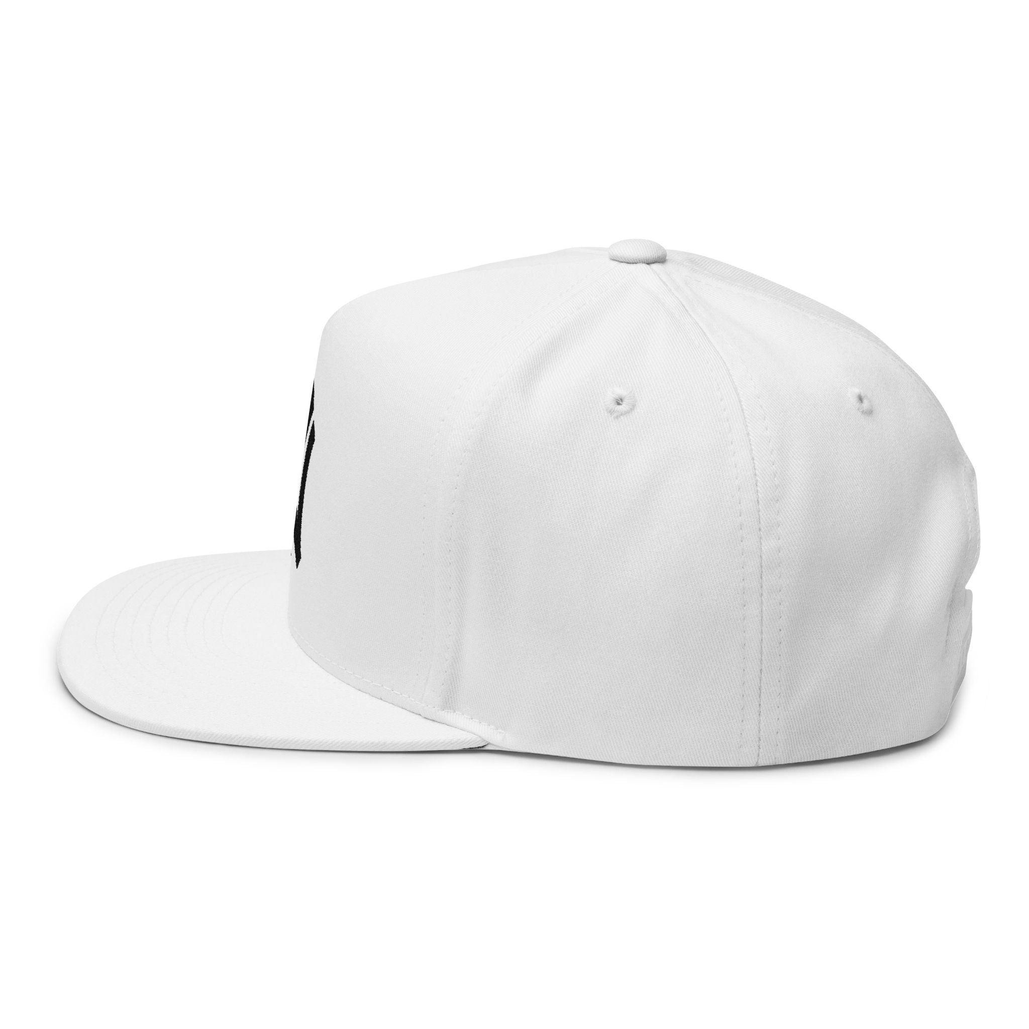 Embroidered Flat Bill Cap  Classic NY Logo Snapback