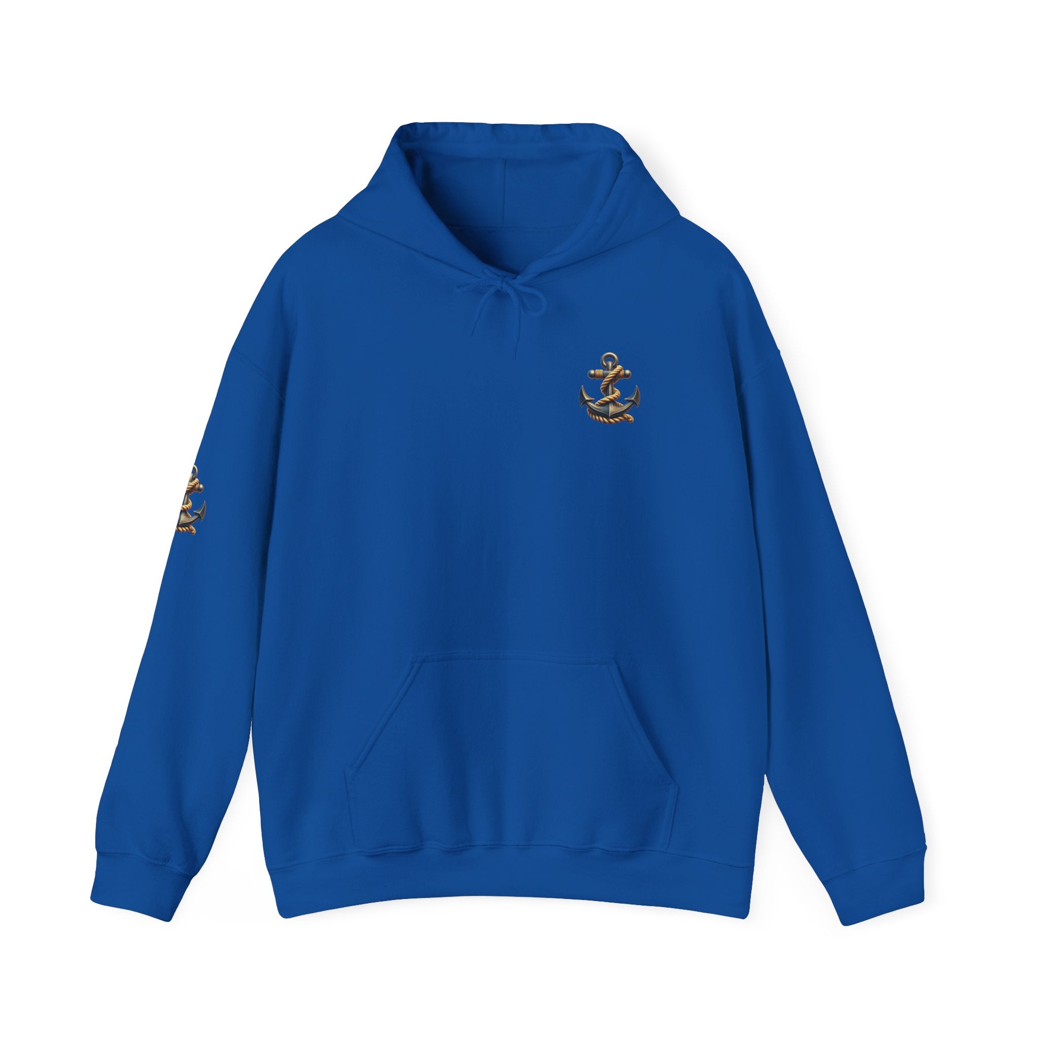 Pirate Skull Anchor Hoodie  Nautical Skull & Crossbones Pullover