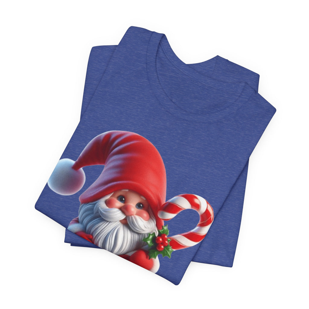 Candy Cane Gnome T-Shirt Christmas Santa Elf Tee