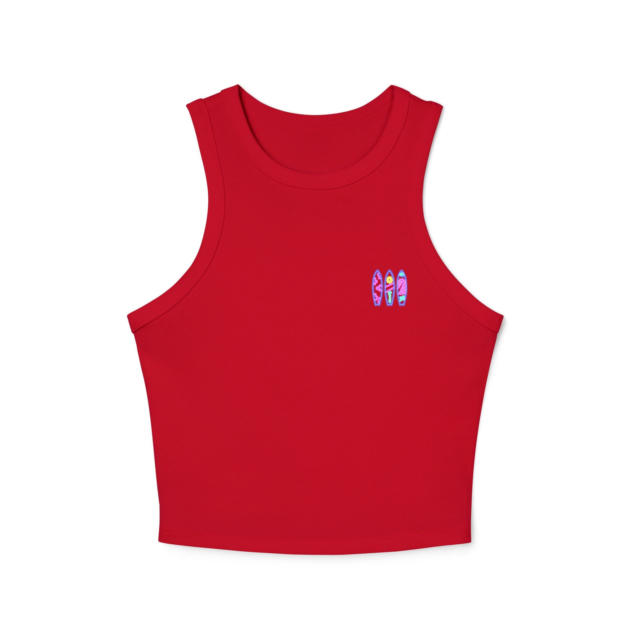Surfboard Graphic Racer Tank Top — "Miami" Cute Beach Vibes