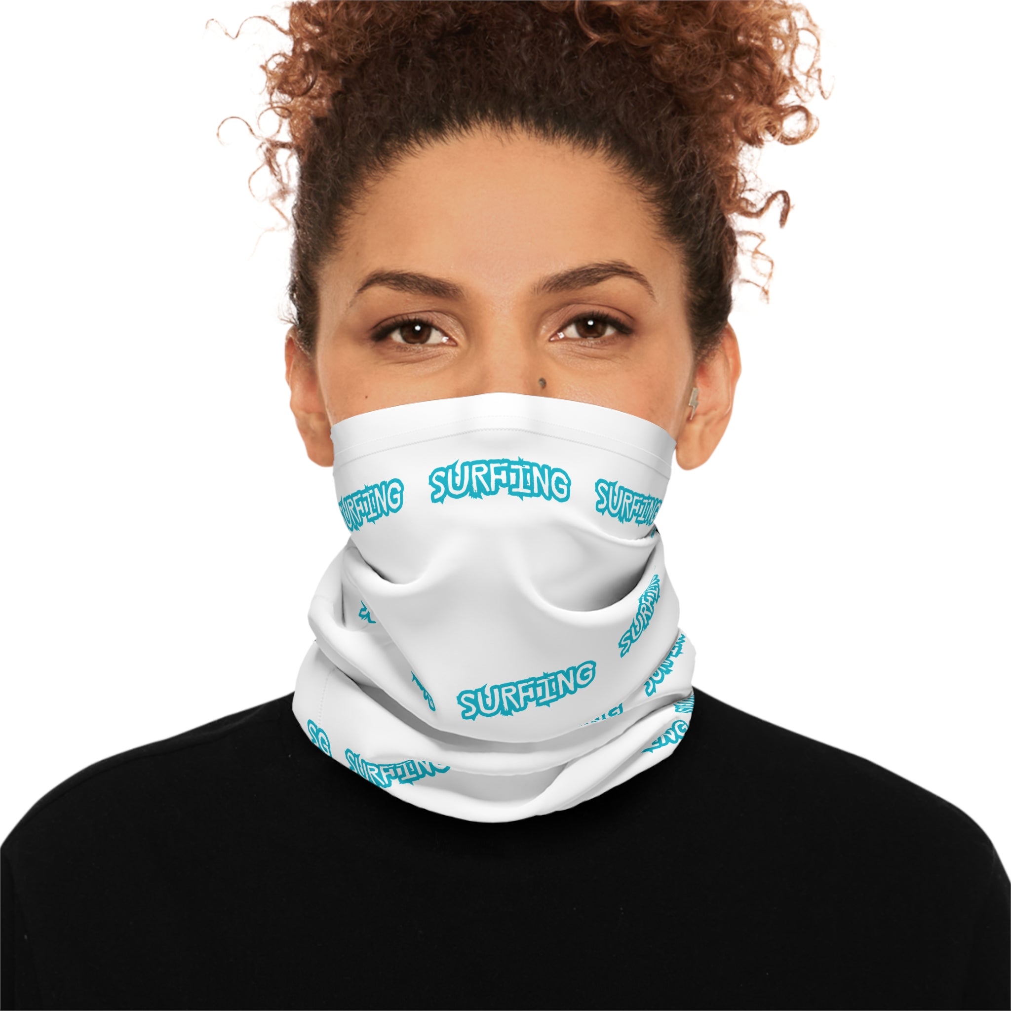 Surfing Pattern Neck Gaiter  Lightweight UV Face & Neck Cover