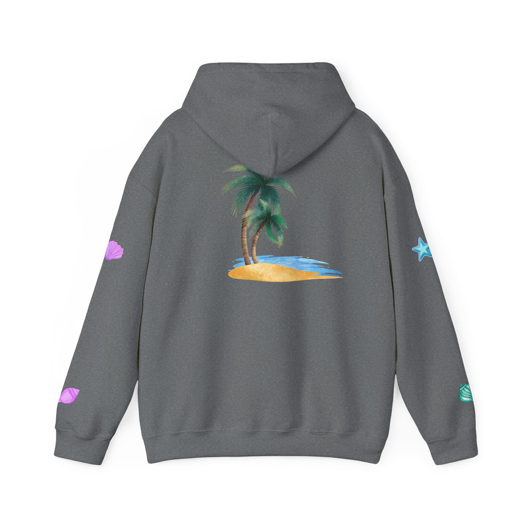 California Palm Tree Hoodie | Beach Island Graphic, Sleeve Icons