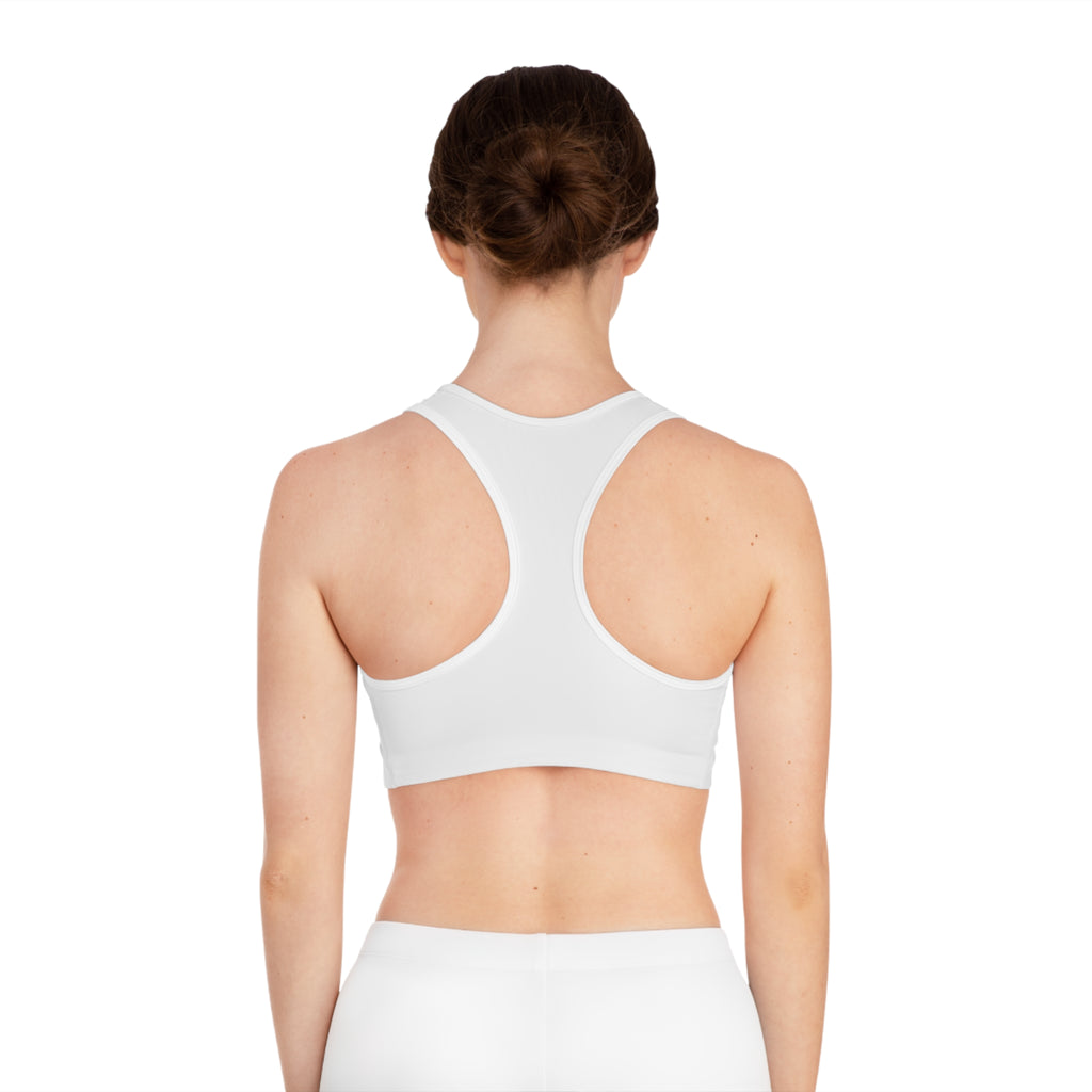 Tennis Sports Bra Minimalist Female Player Silhouette Athletic Crop Top