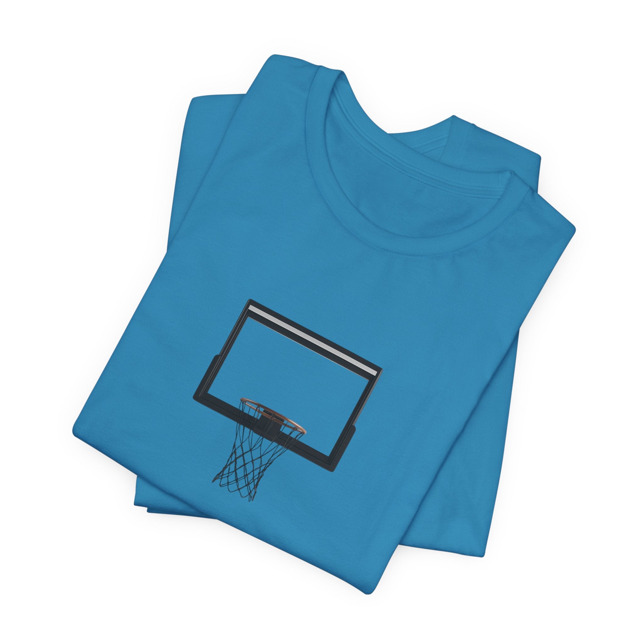 Basketball Silhouette Tee Hoop and Dunk Action