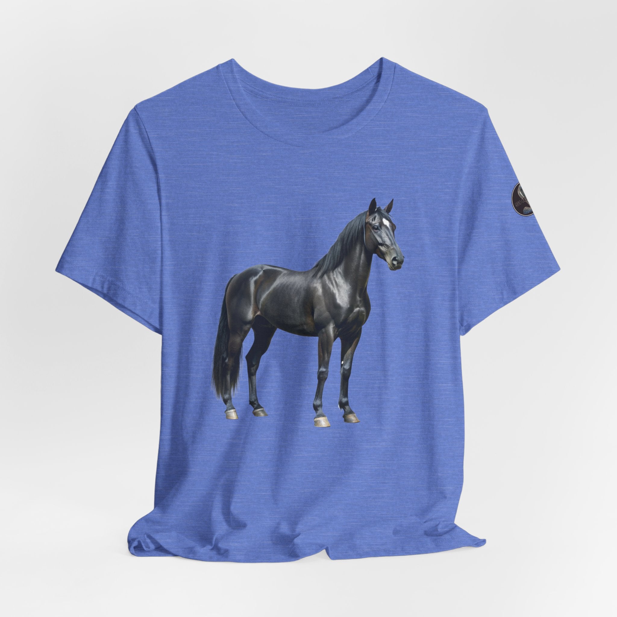 Black Mustang Horse and Classic Mustang Car Tee | Vintage Muscle Car Shirt