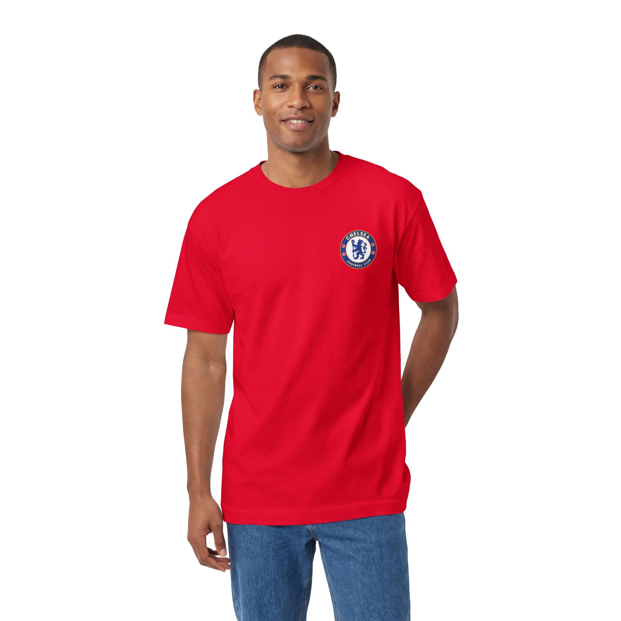 Chelsea Football Club Tee Minimal Crest Front & CHELSEA Back