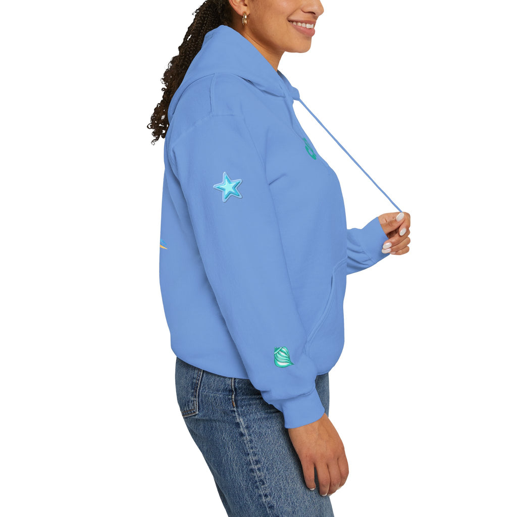 California Palm Tree Hoodie | Beach Island Graphic, Sleeve Icons
