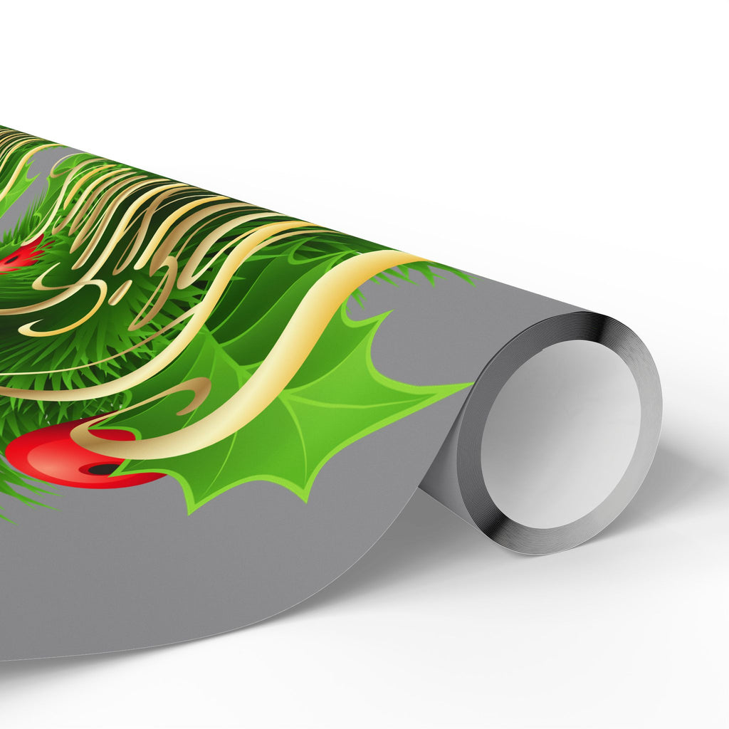 Holly & Berries Wrapping Paper  Holiday Gift Wrap Roll