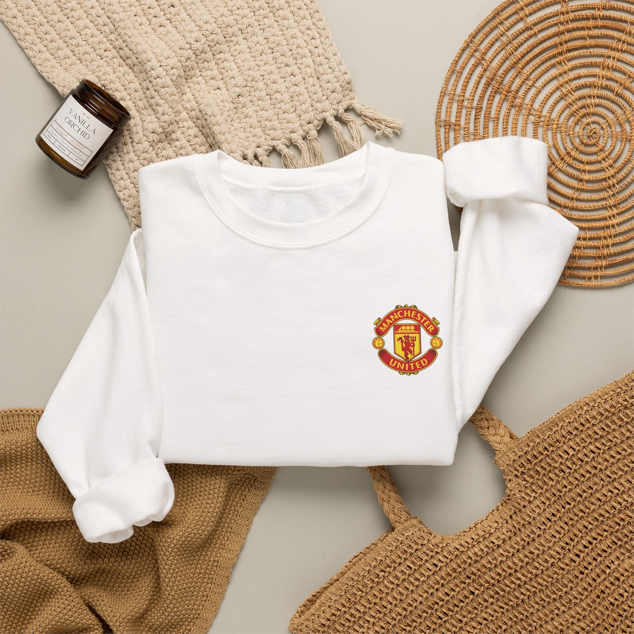 Crewneck Sweatshirt — Manchester United FC Logo Pullover