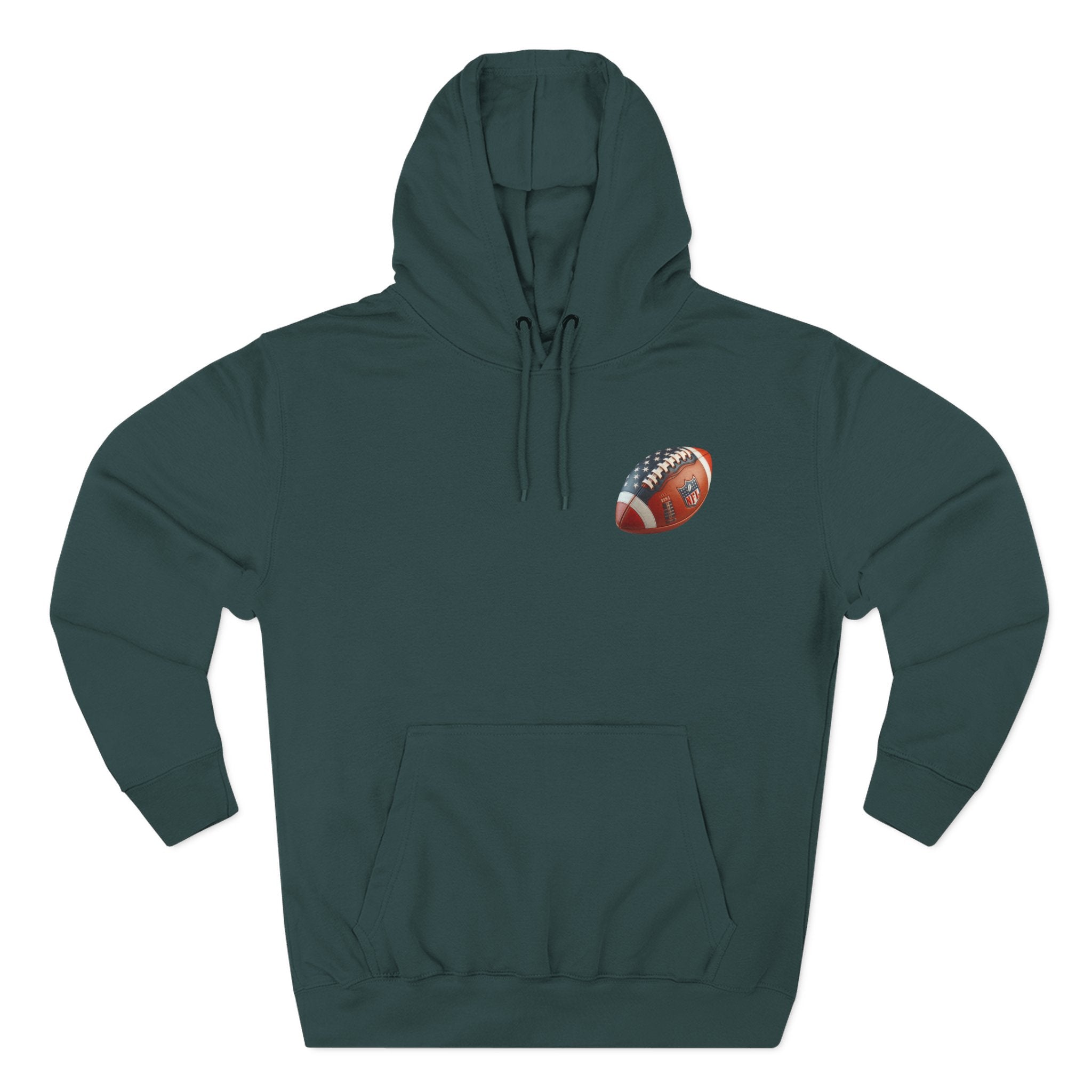 Football Helmet Skull Hoodie Graphic Fleece Pullover for Fans