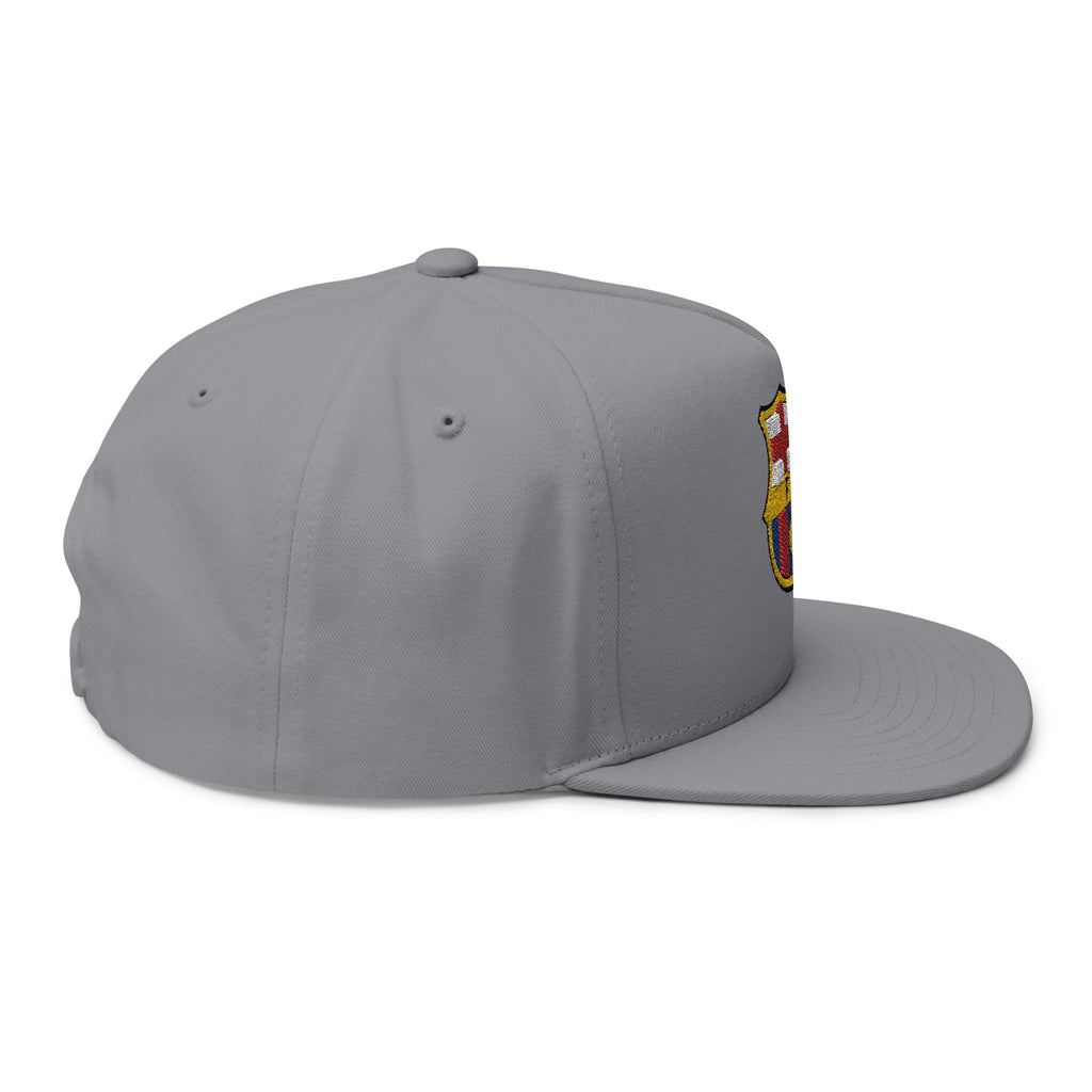 Barcelona Embroidered Flat Bill Cap