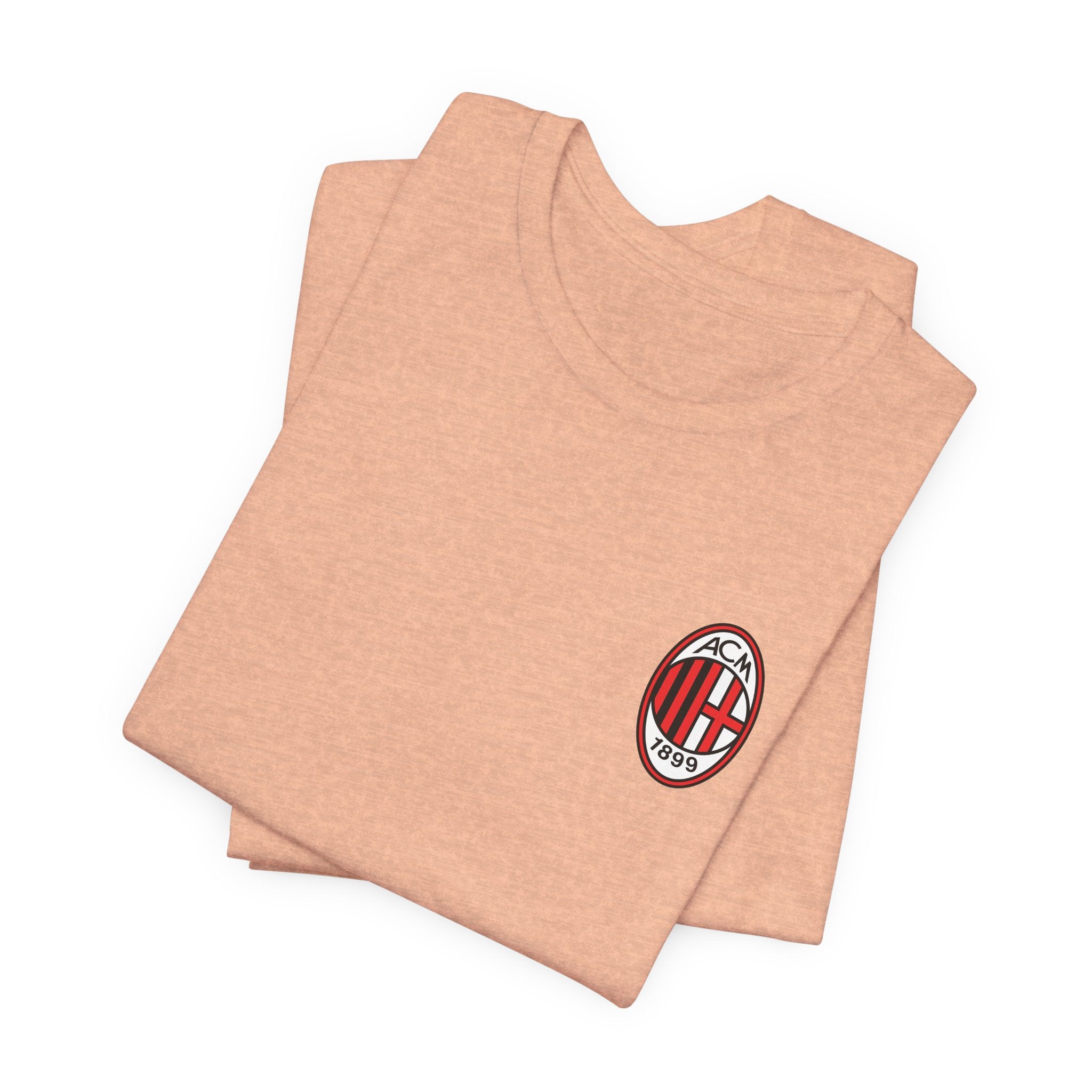 AC Milan Crest T-Shirt Minimal Soccer Tee with 'AC Milan' Back Print