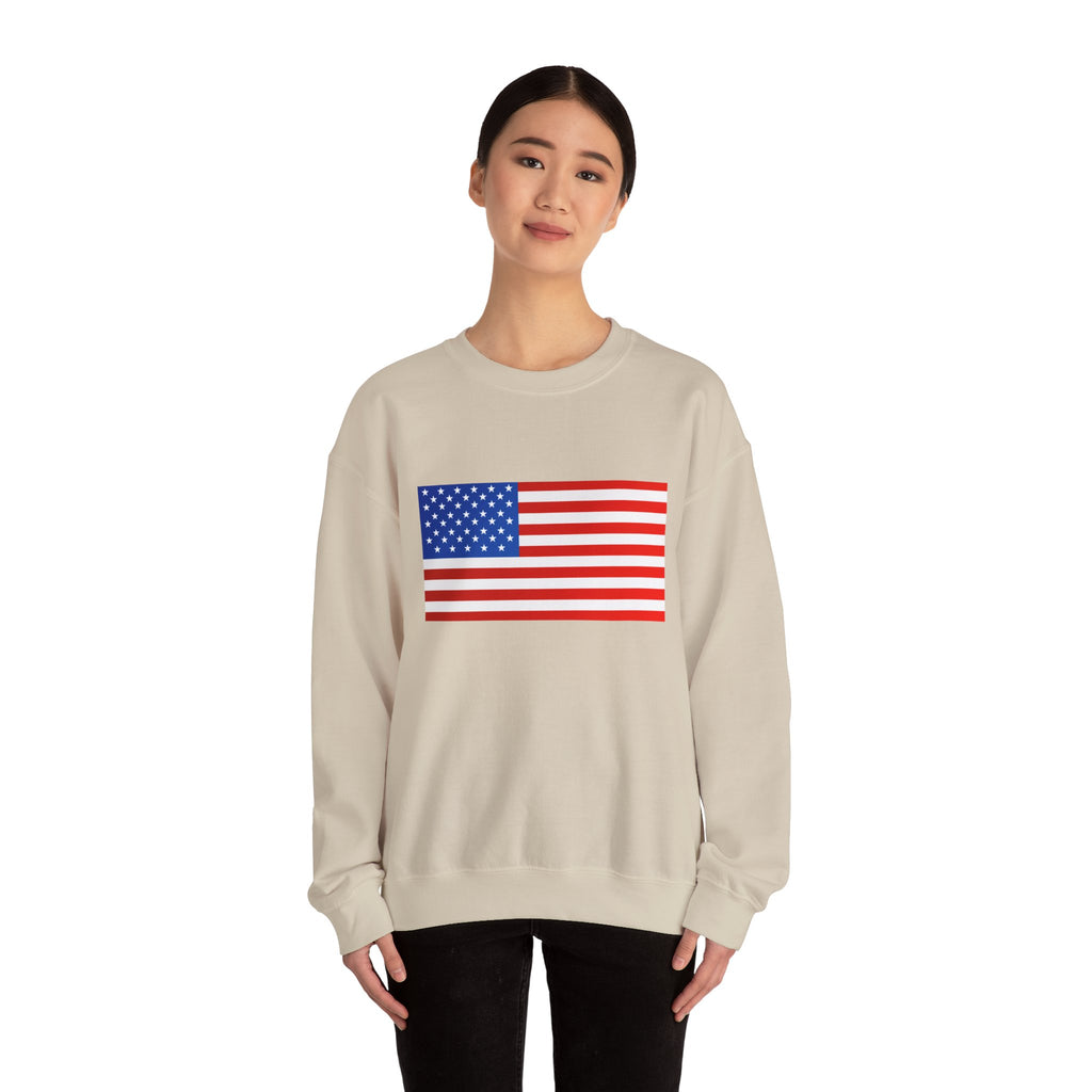 American Flag Sweatshirt | USA Stars Stripes Patriotic Crewneck