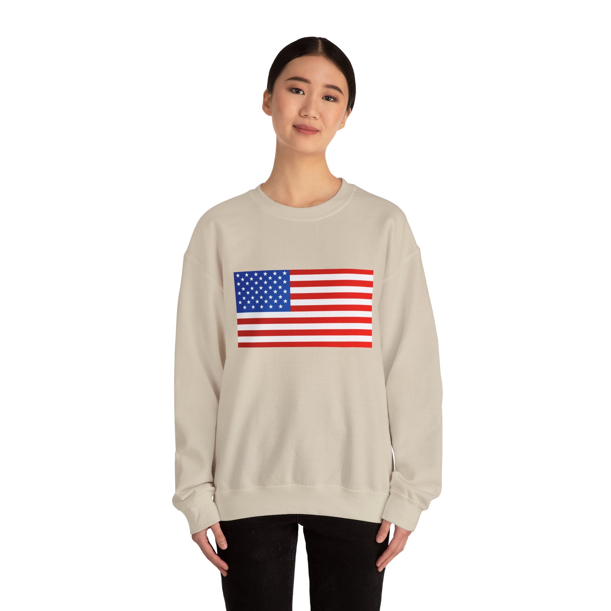 American Flag Sweatshirt | USA Stars Stripes Patriotic Crewneck